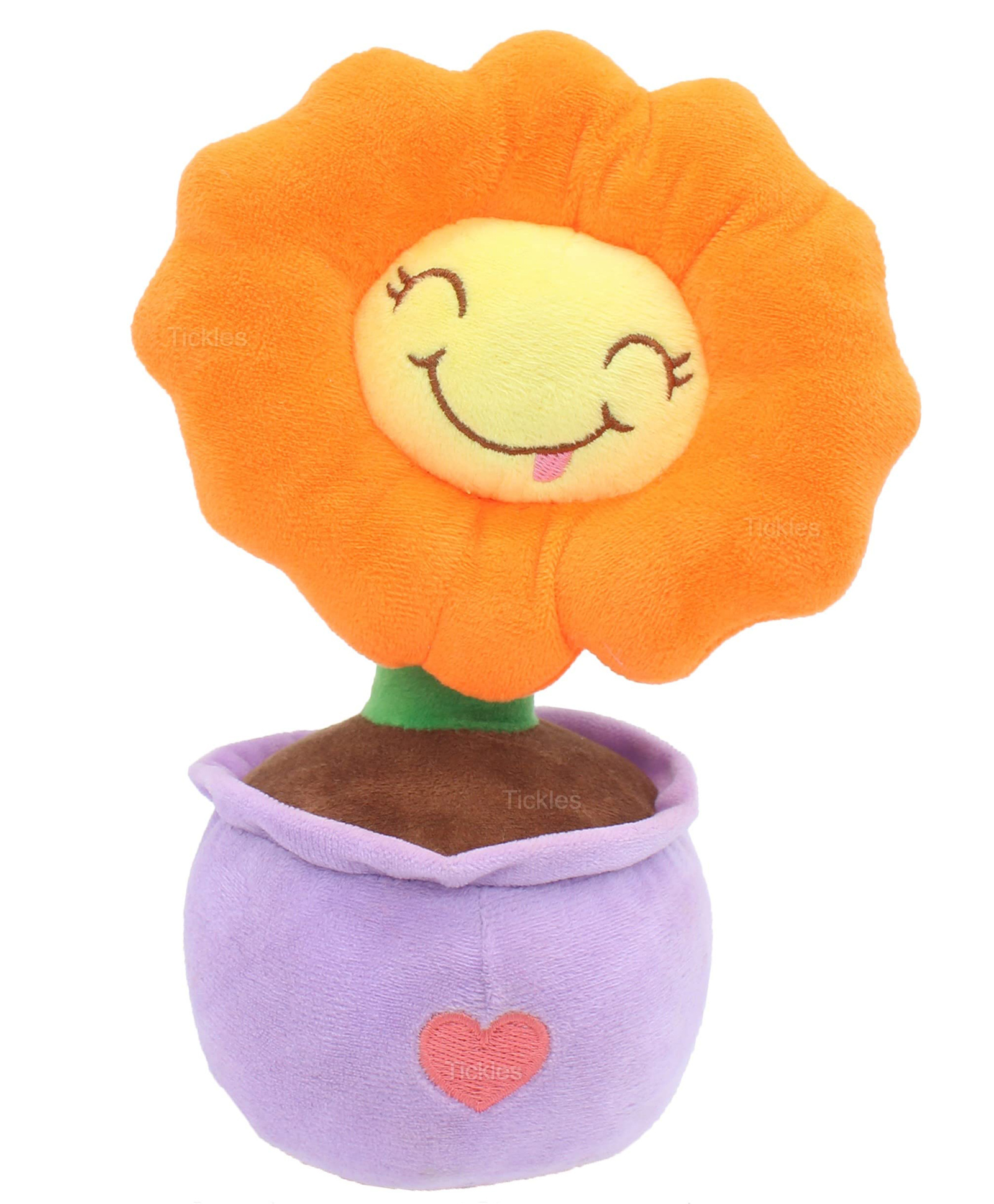 Tickles Beautiful Sunflower Plant Soft Stuffed Plush Toy for Kids Birthday Valentine Gift (Color: Multicolor; Size: 22 cm)-image-2