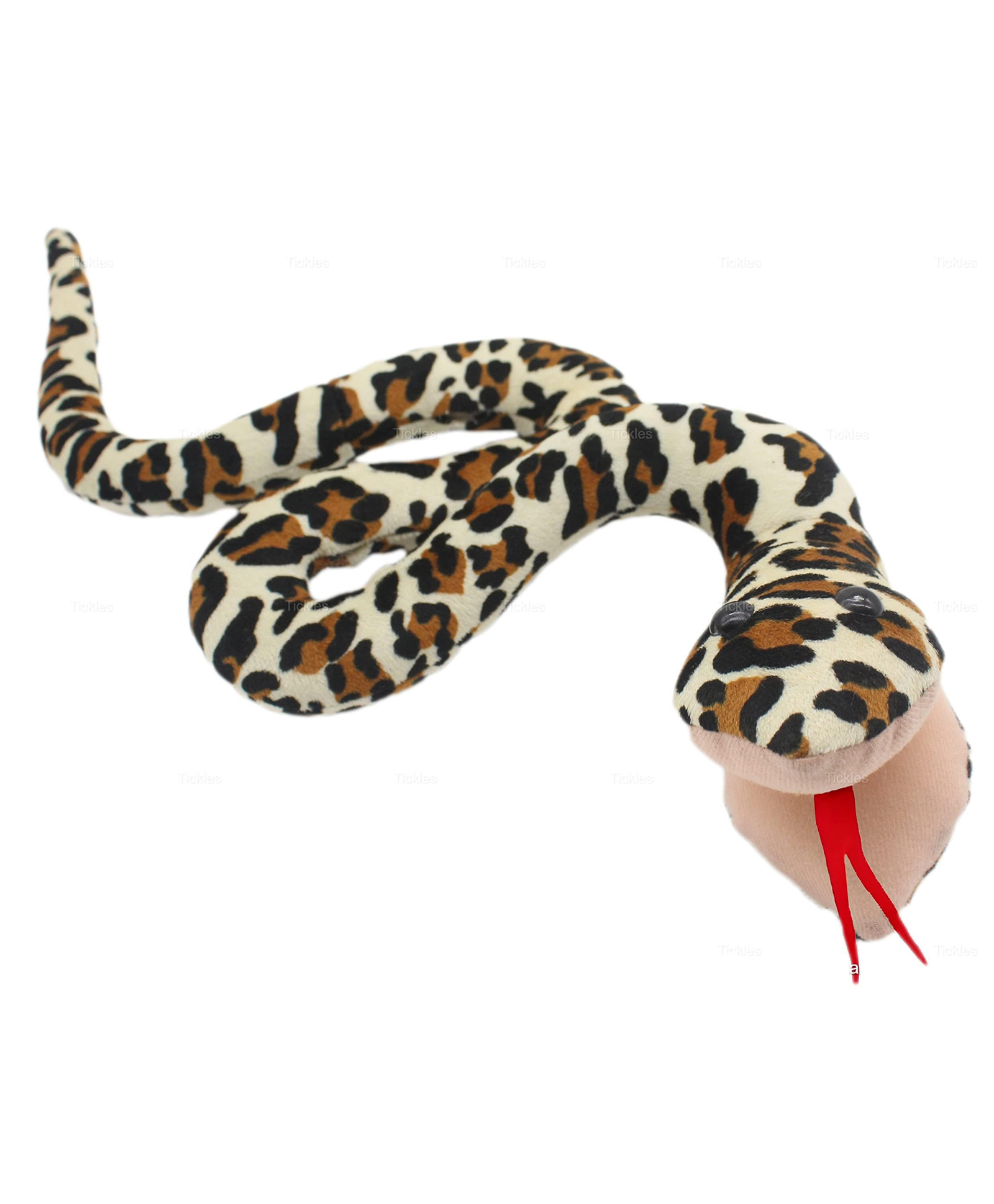 Tickles Hissing Cleo Snake Stuffed Soft Plush Animal Toy for Kids Room (Size: 55 cm Color: Cream)-image-5