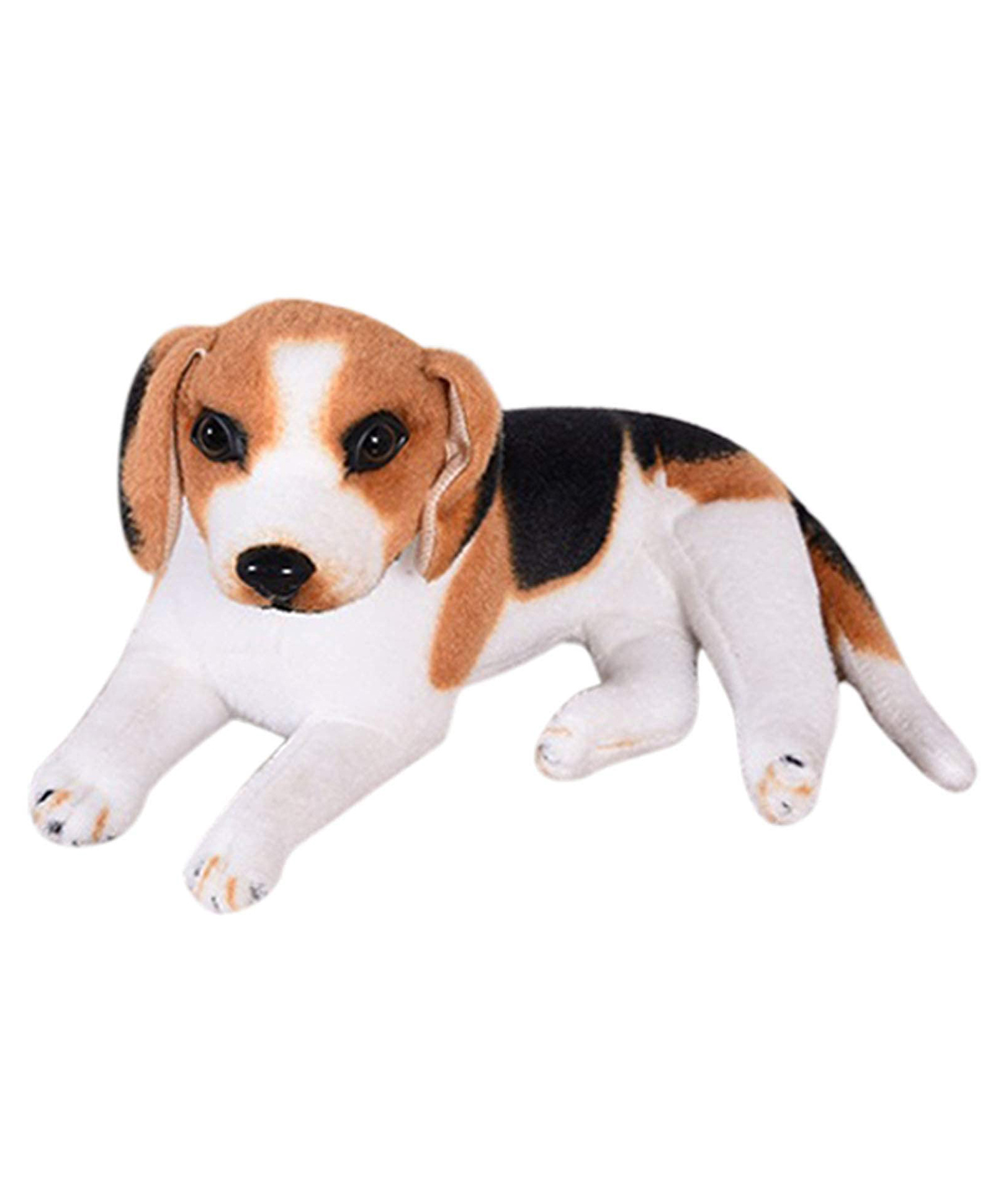Tickles Laying Jawar Beagle Dog Soft Stuffed Plush Animal Toy for Kids Room (Color: White and Brown Size: 37 cm)-picture-15