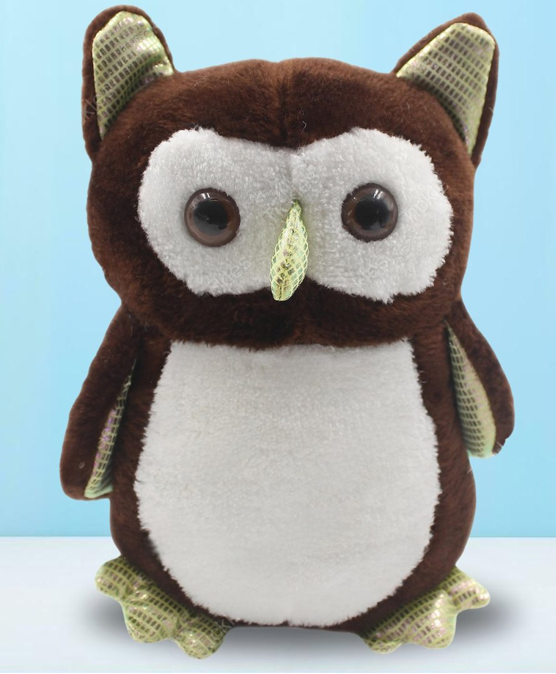 Tickles Cute Owl Soft Stuffed Plush Toys for Kids Birthday Gift Size: 25 cm; Color: Dark Brown-image-4