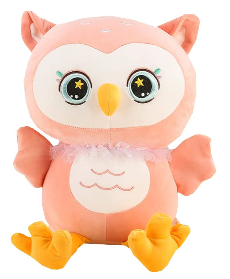 Tickles Ellie Owl Super Soft Stuffed Plush Animal Toy for Kids Boys Girls Birthday Gift (Color: Pink - Height 30 cm-image-25