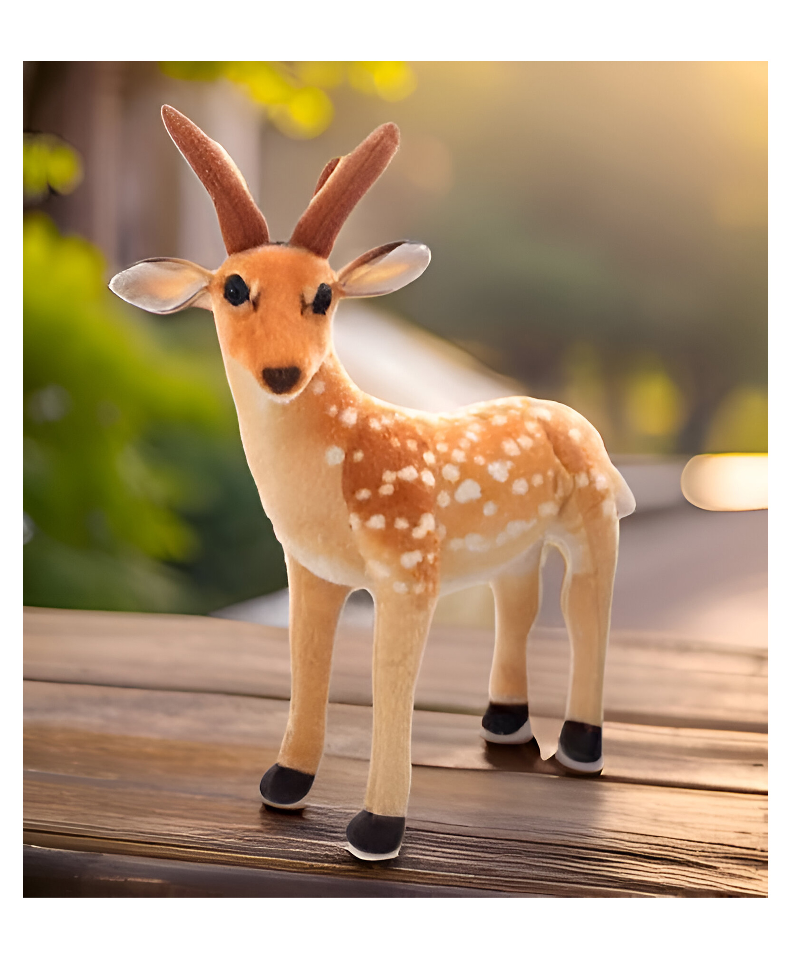 Tickles Standing Deer Soft Stuffed Plush Animal Toy for Kids Boys & Girls Birthday Gift (Size: 30 cm; Color: Brown)-picture-13