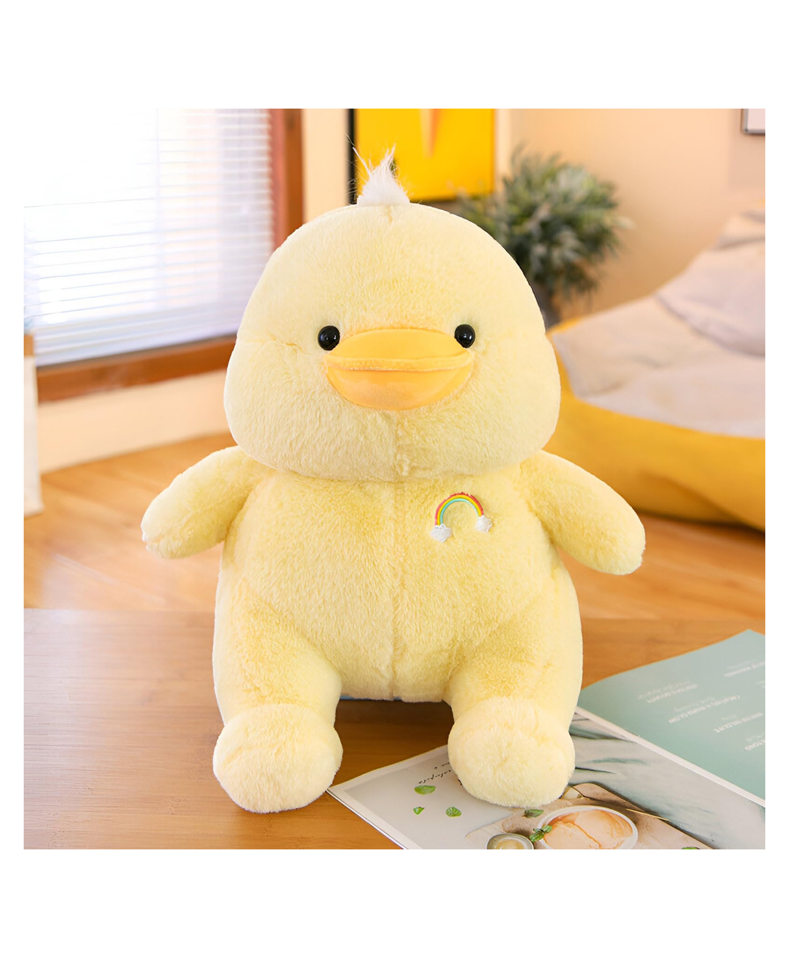 Tickles Duck Soft Stuffed Plush Animal Toy for Kids Boys & Girls Birthday Gifts (Size: 45 cm Color: Yellow)-image-45