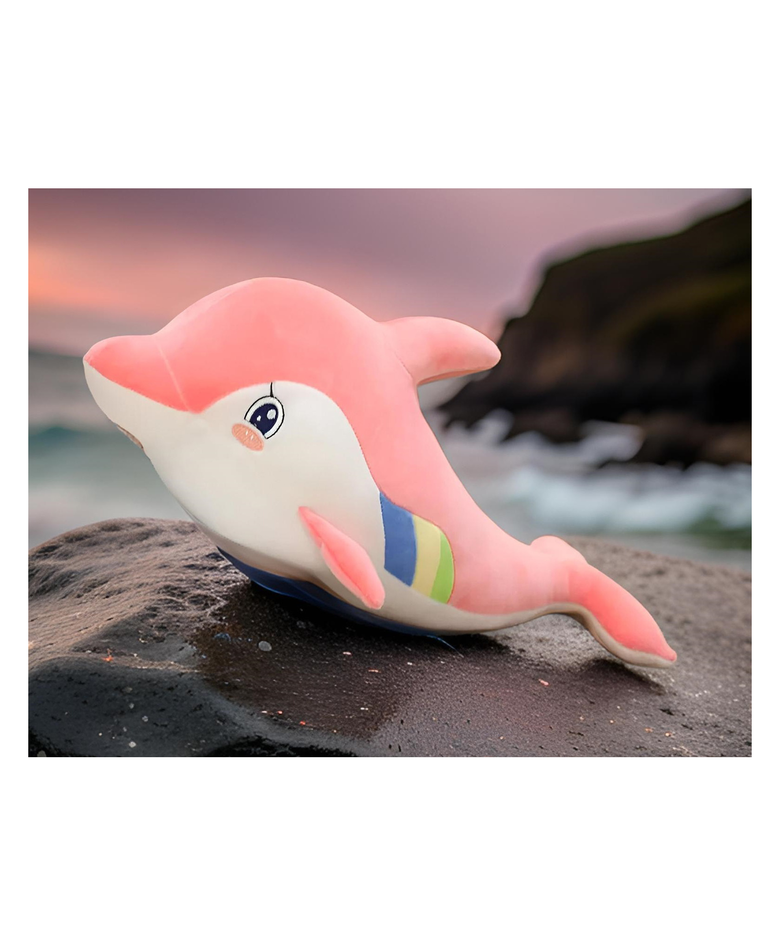 Tickles Dolphin Soft Stuffed Plush Sea Animal Toy for Kids Boys & Girls Birthday Gifts (Color: Pink & White Size: 50 cm)-picture-28