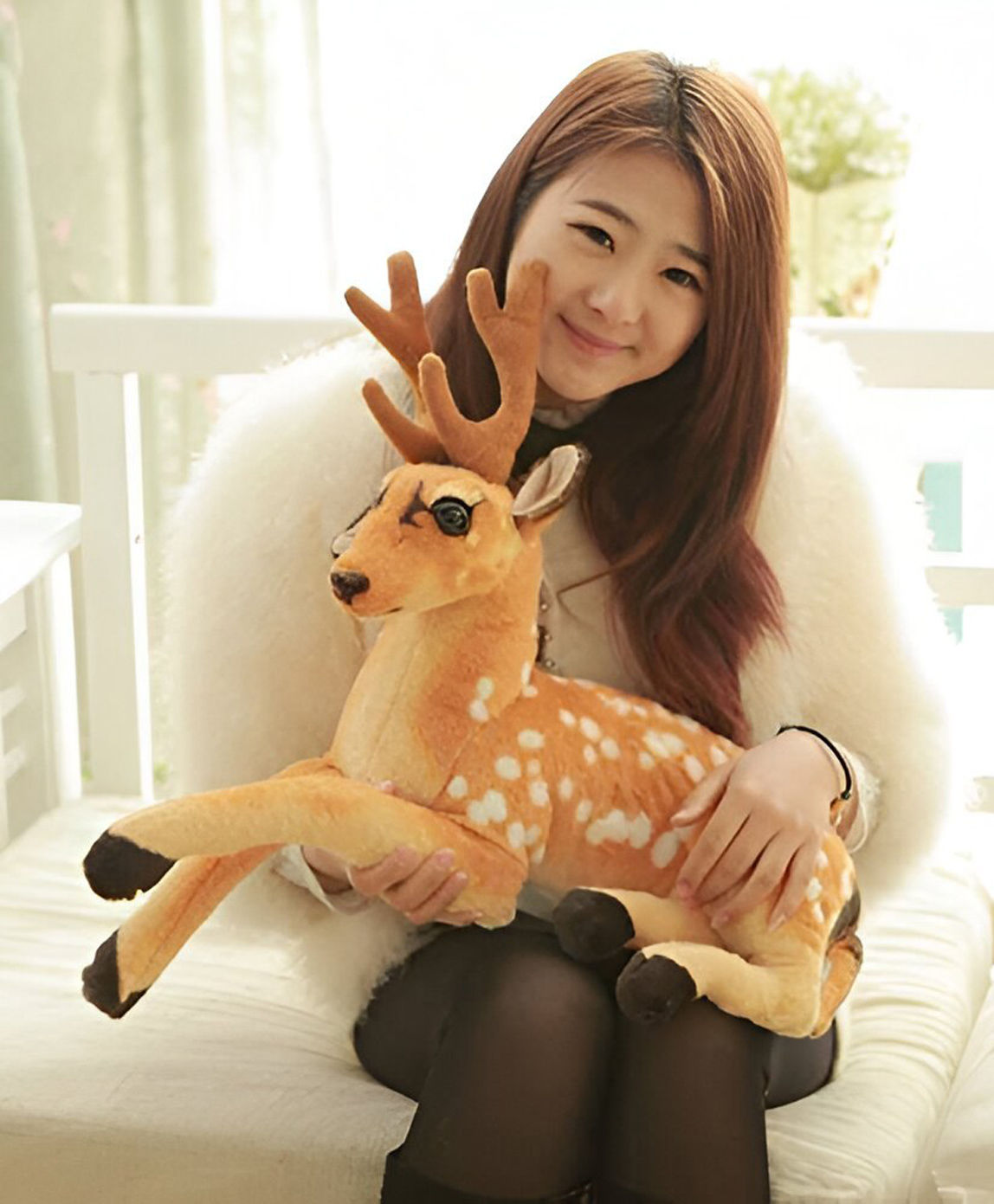 Tickles Jungle Deer Stuffed Soft Plush Animal Toy for Kids Boys & Girls (Color: Brown Size: 40 cm)-image-42
