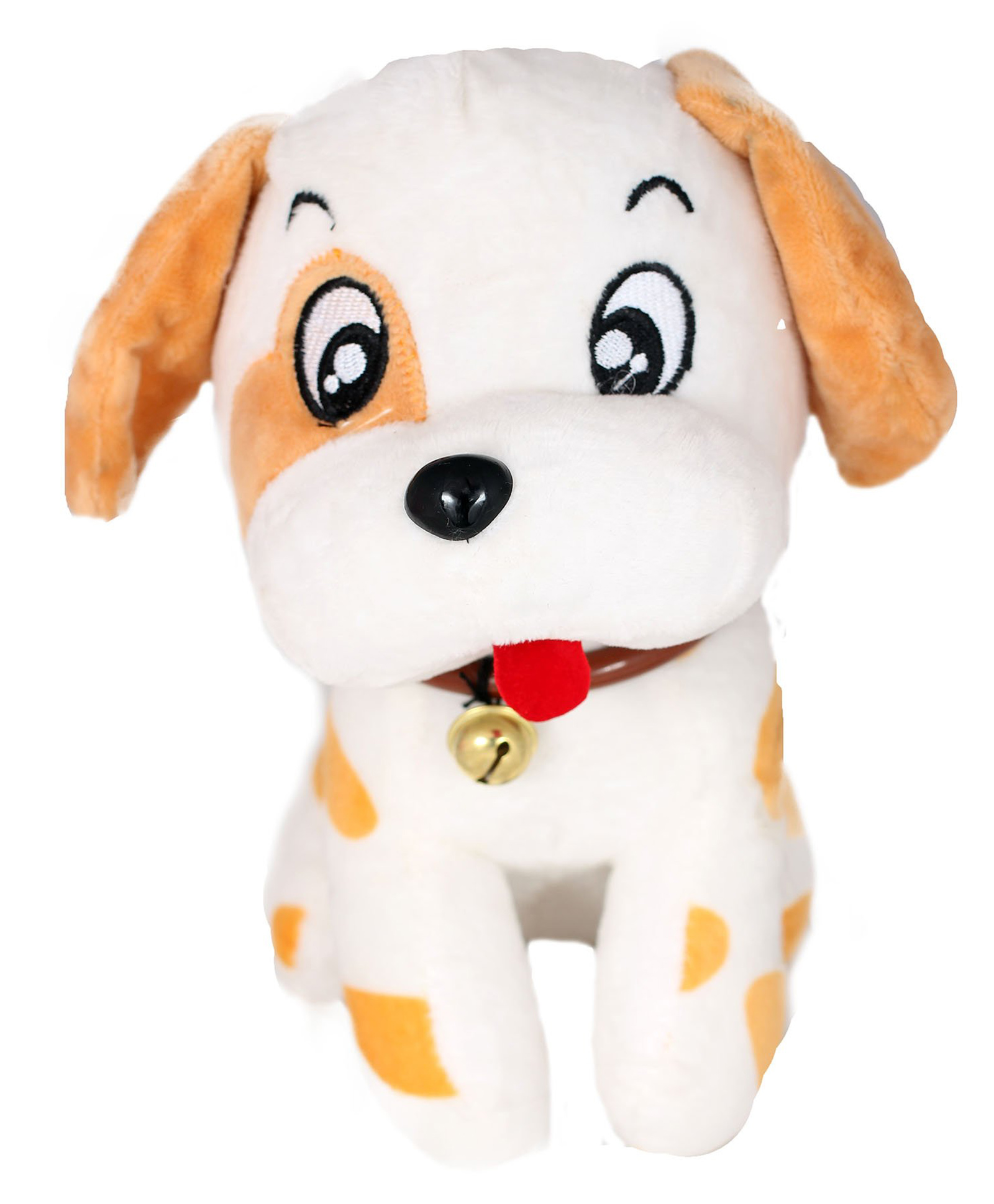 Tickles Cute Little Puppy Stuffed Soft Plush Animal Toy for Kids (Size: 22 cm Color: White & Brown)-image-30