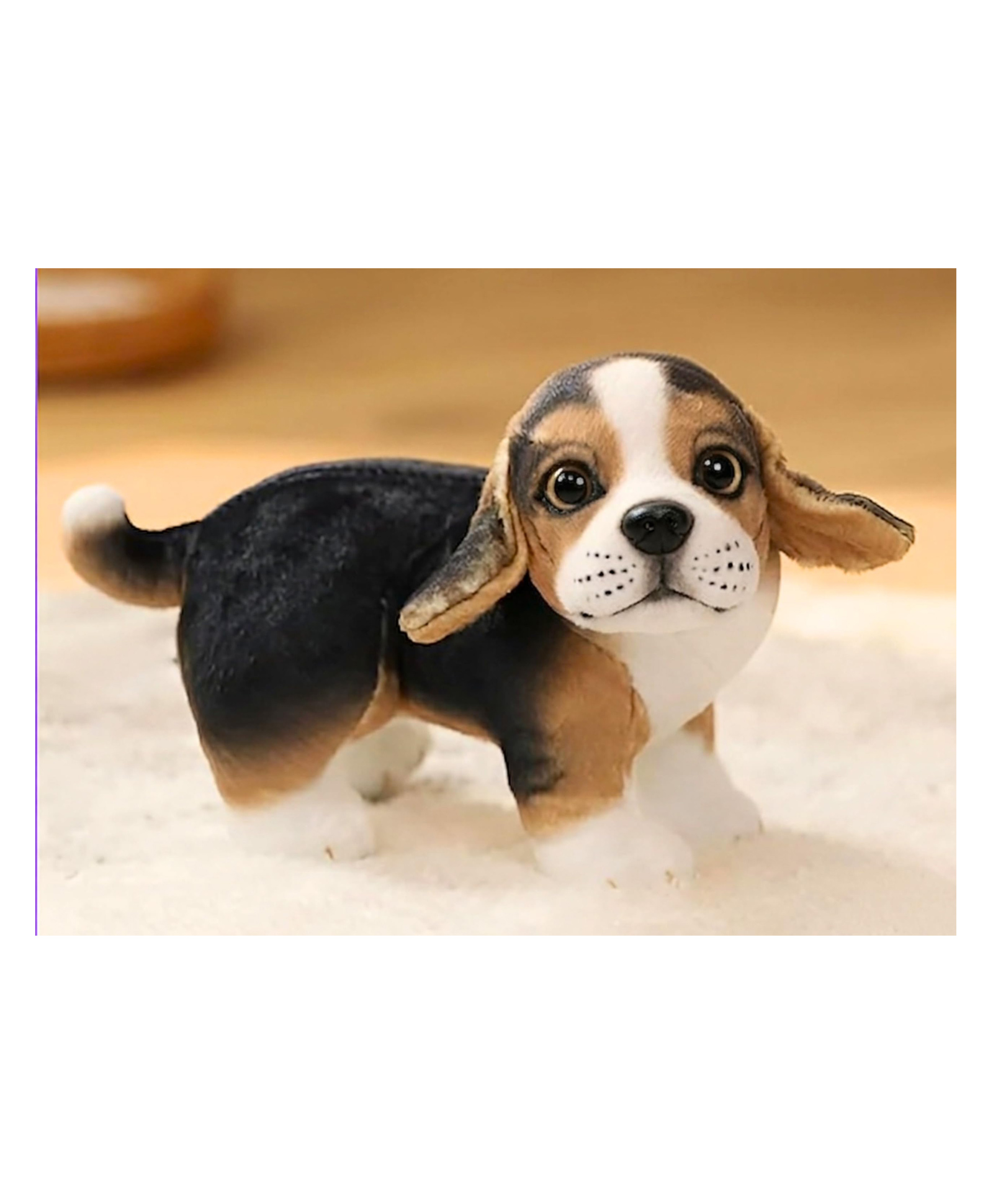 Tickles Cute Puppy Dog Soft Stuffed Plush Animal Toy for Kids Girls & Boys Birthday Gift (Color: Brown & Black Size: 20 cm)-image-20
