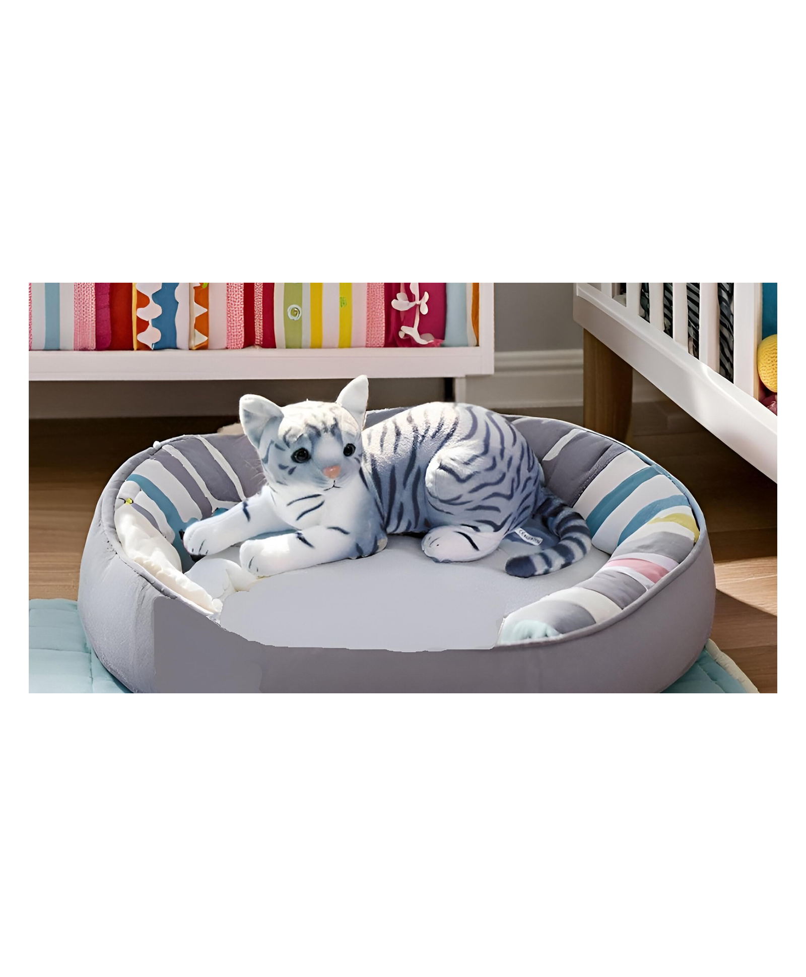 Tickles Cute Cat Soft Stuffed Plush Animal Toy for Kids Boys & Girls Birthday Gifts (Color: Grey; Size: 21 cm)-image-44