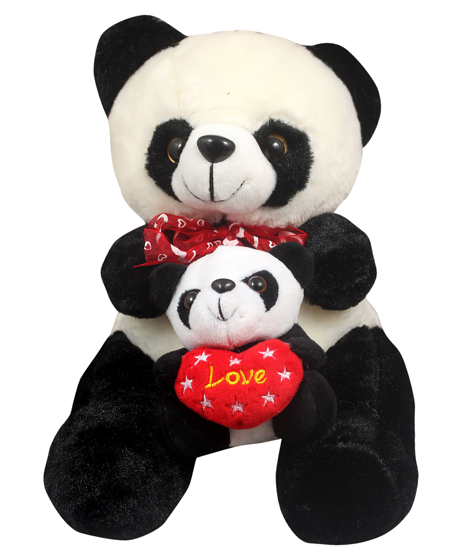 Tickles Loving Panda with Baby Soft Stuffed Plush Animal for Kids (Color: Black & White Size: 25 cm)-image-40