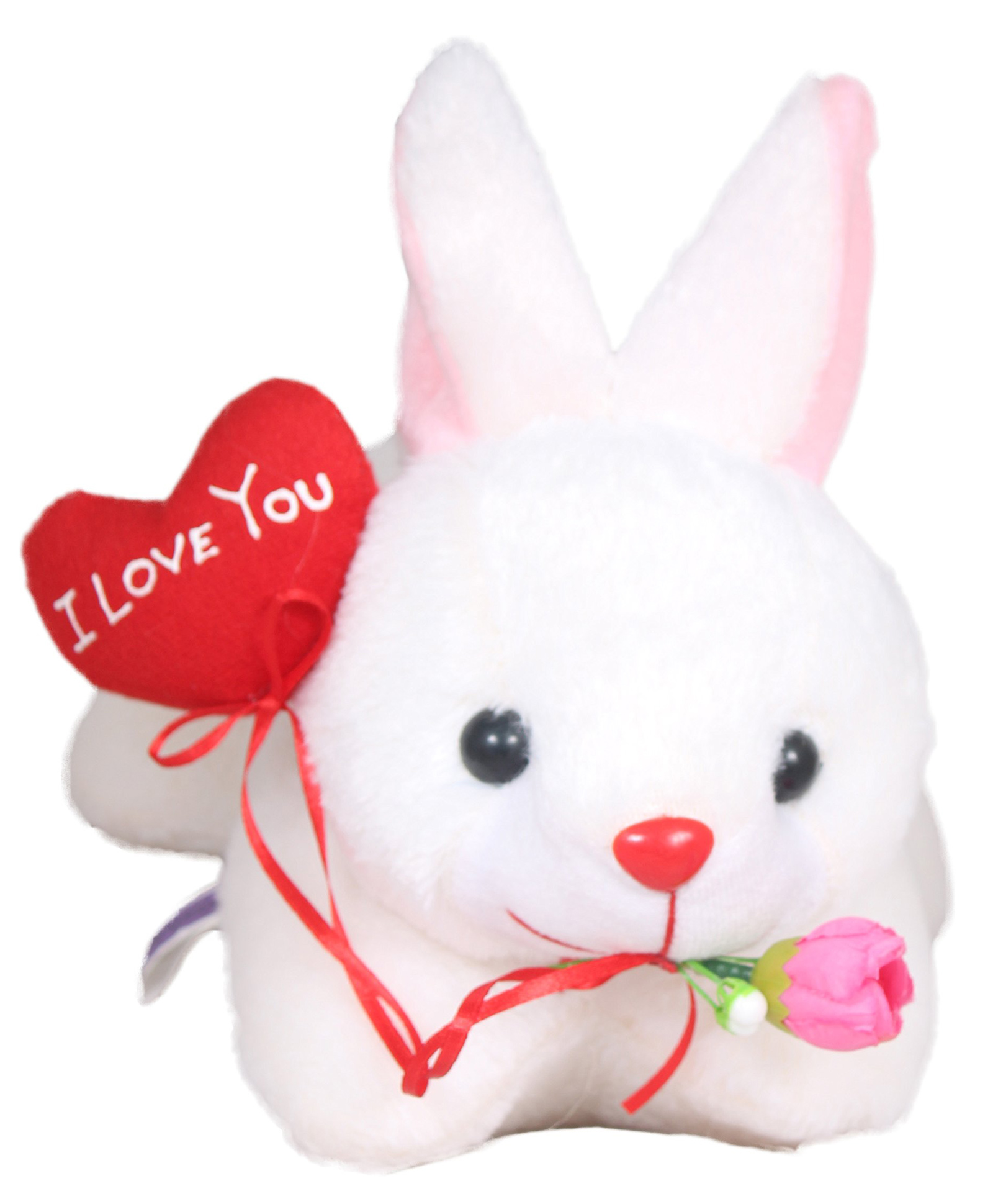 Tickles Romantic Rabbit with I Love You Balloon Animal & Figures Gift (26 cm_White)-image-11
