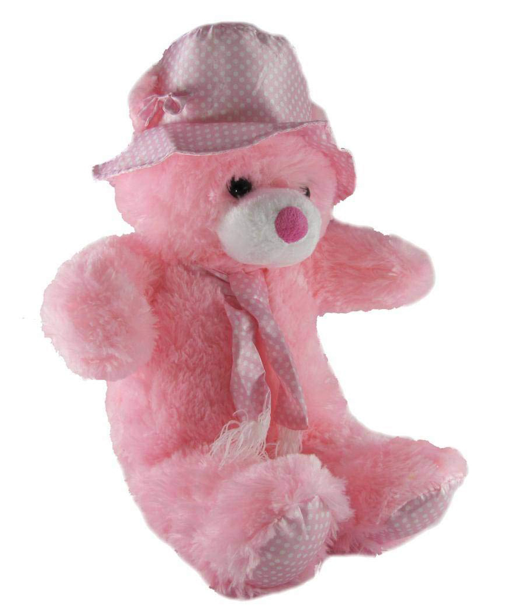 Tickles Pink Cap Teddy Soft Stuffed for Kids Gift for Friends(Color: Pink Size: 30 cm)-image-2