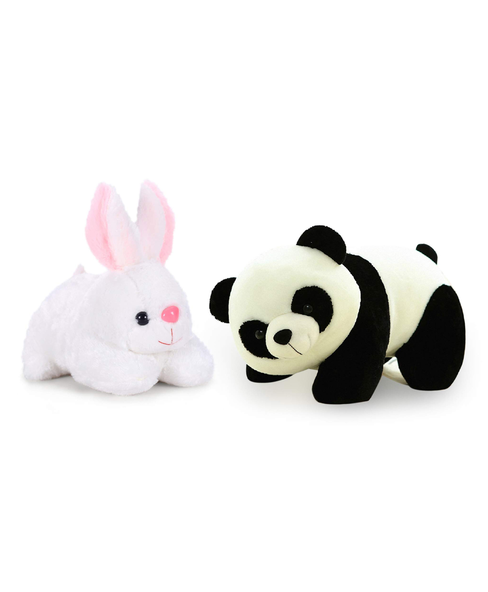 Tickles Soft White Rabbit White Cute Panda Plush Animal Soft Stuffed for Kids (Color:White & Black Size:26 cm)-image-44
