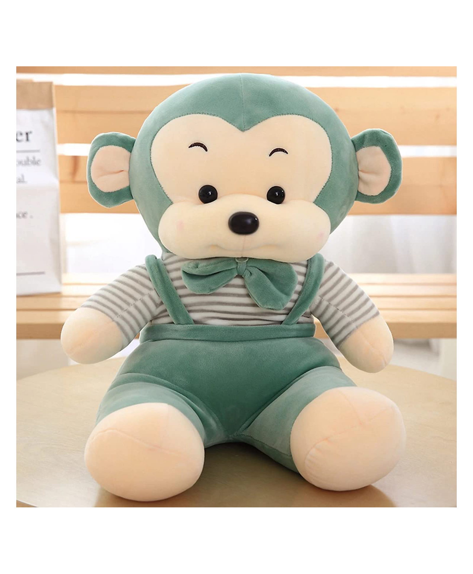 Tickles Super Soft Green Monkey Soft Stuffed Animal Plush Toy for Kids Birthday Gifts (Color: Green Size: 32 cm)-image-38