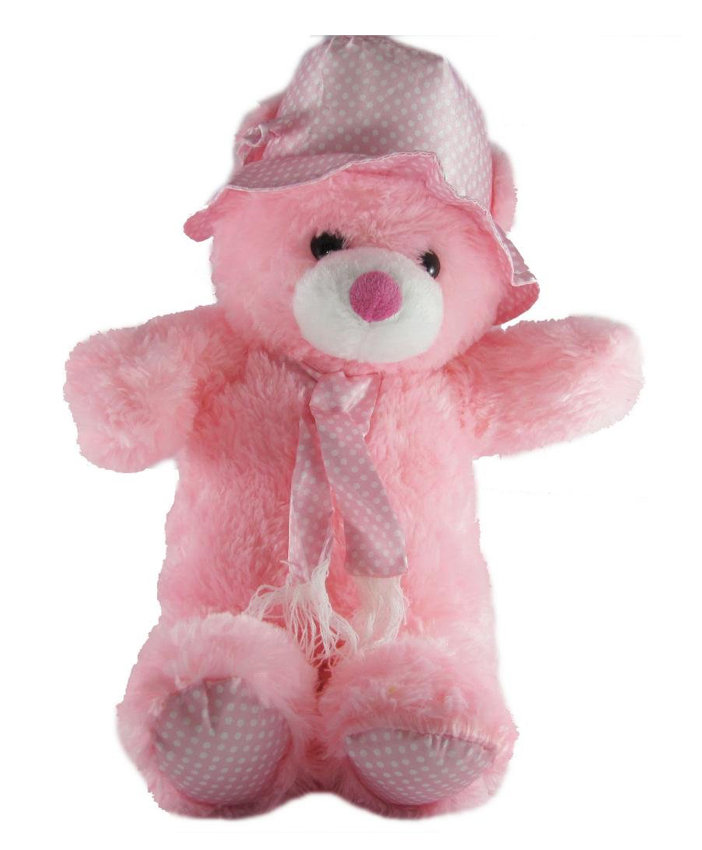 Tickles Cap Teddy Soft Stuffed Plush Animal Toy for Kids (Color: Pink Size: 36 cm)-image-44
