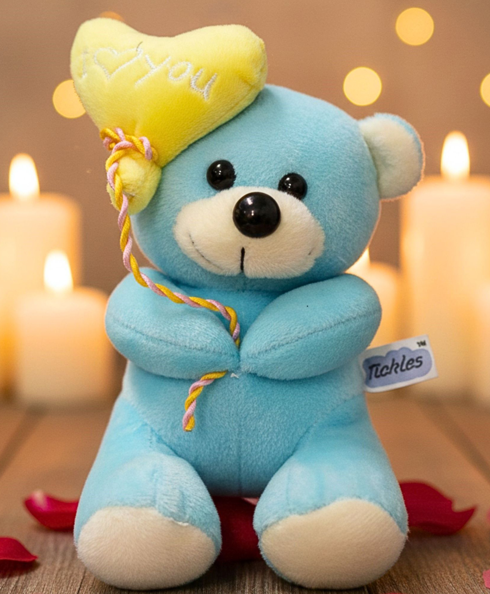 Tickles I Love You Balloon Heart Teddy Soft Stuffed Plush Toy for Kids Baby Girls & Boys Birthday Gifts Valentine's Day Home DecorationColor: May Vary - Height 18 cm-picture-24