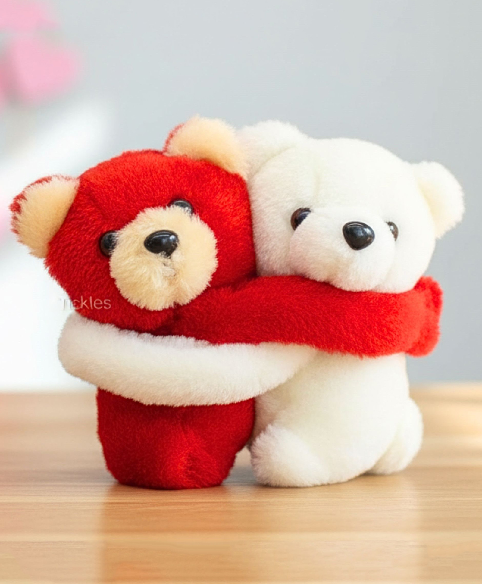 Tickles Red and Cream Teddy Stuffed Soft Plush Toy Kids Birthday 11 cm-image-8
