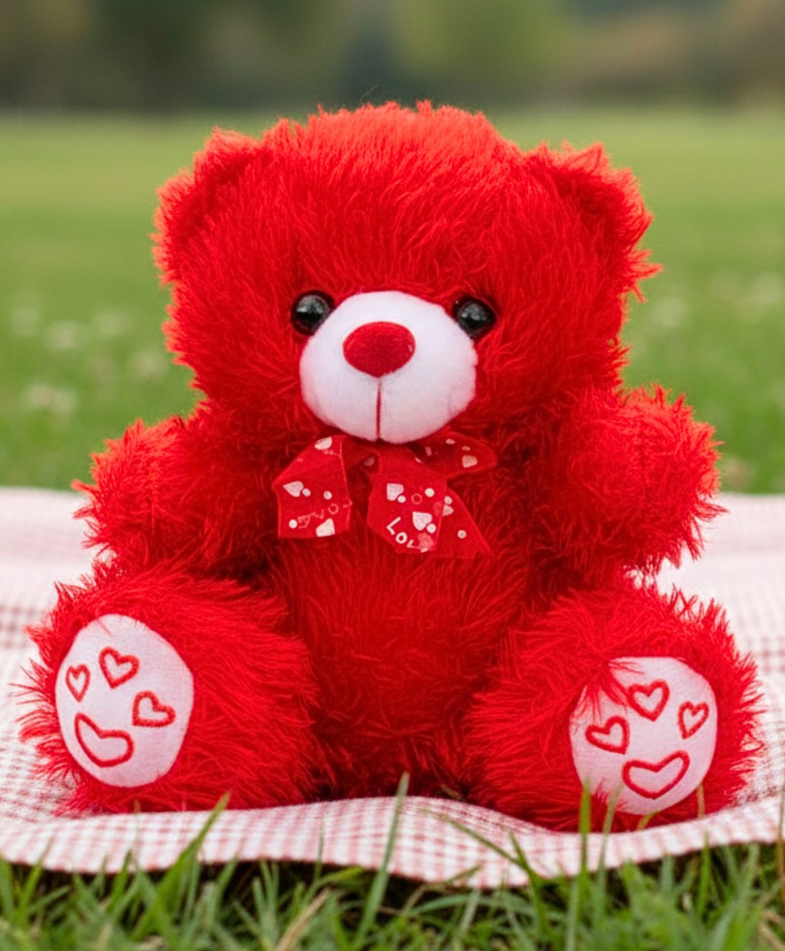 Tickles Red Cute Sitting Teddy Stuffed Soft Plush Toy Love Girl 35 cm-image-40