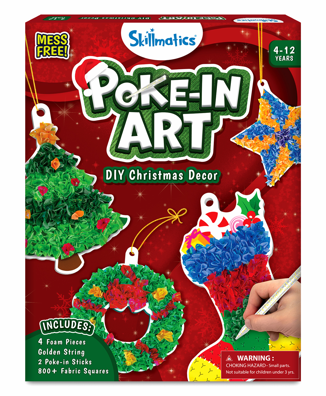 Skillmatics Art & Craft Activity - Poke-in Art DIY Christmas Decor, Mess-free Art for Kids, DIY Craft Kits, Creative Activity, Fine Motor Skills-picture-48