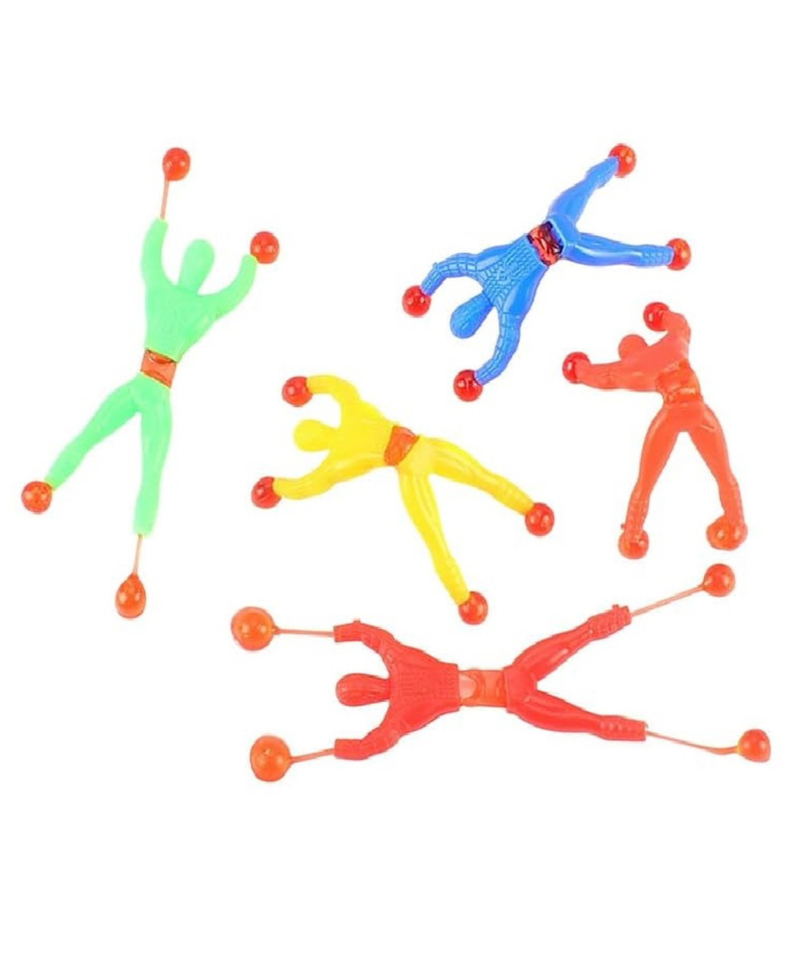 New Pinch Sticky Wall Climbing figure Toy 1 Set of 5pcs for Kids (Color May Vary)