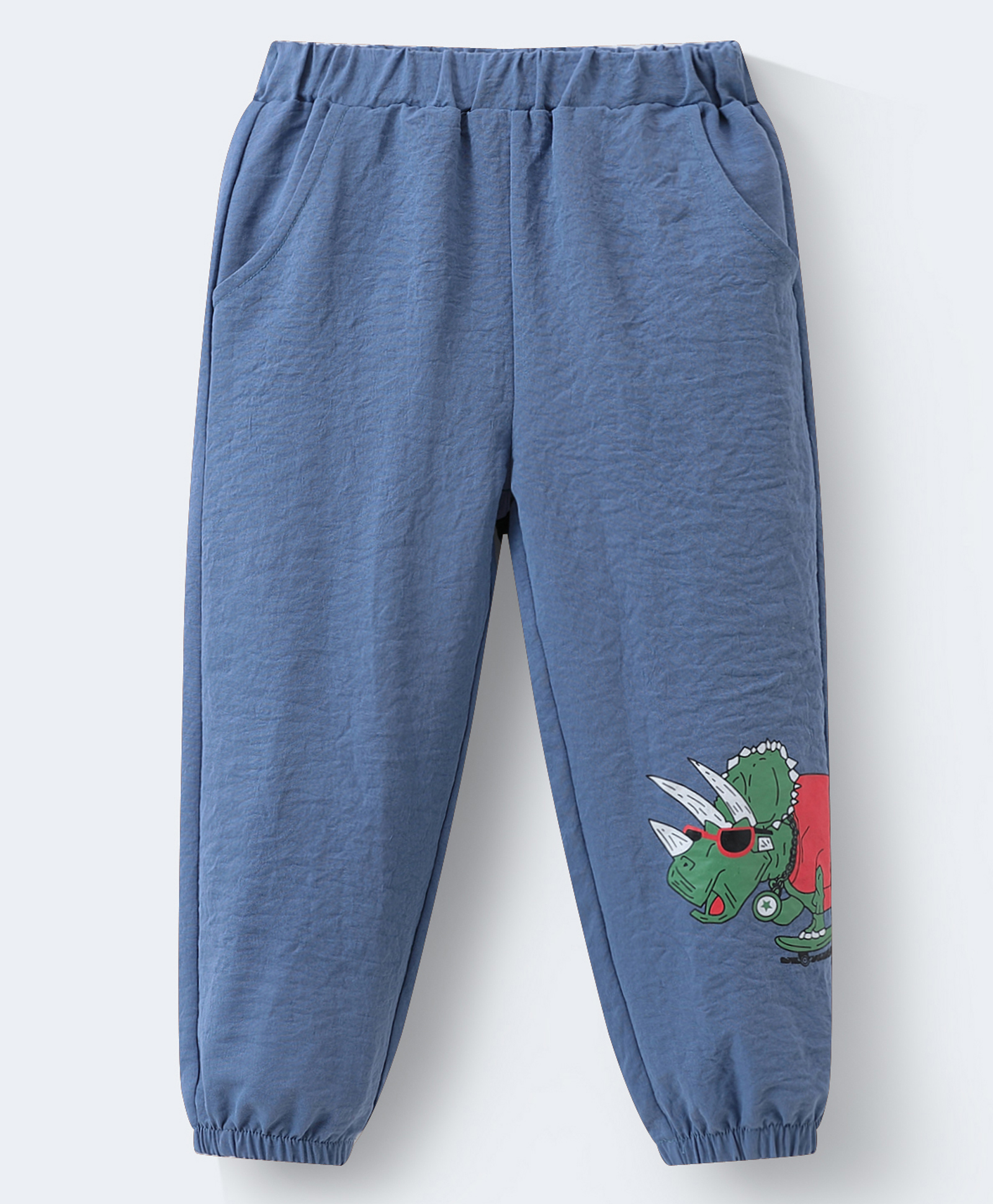 Mark & Mia Full Length Trouser with Dino Print - Blue-picture-17