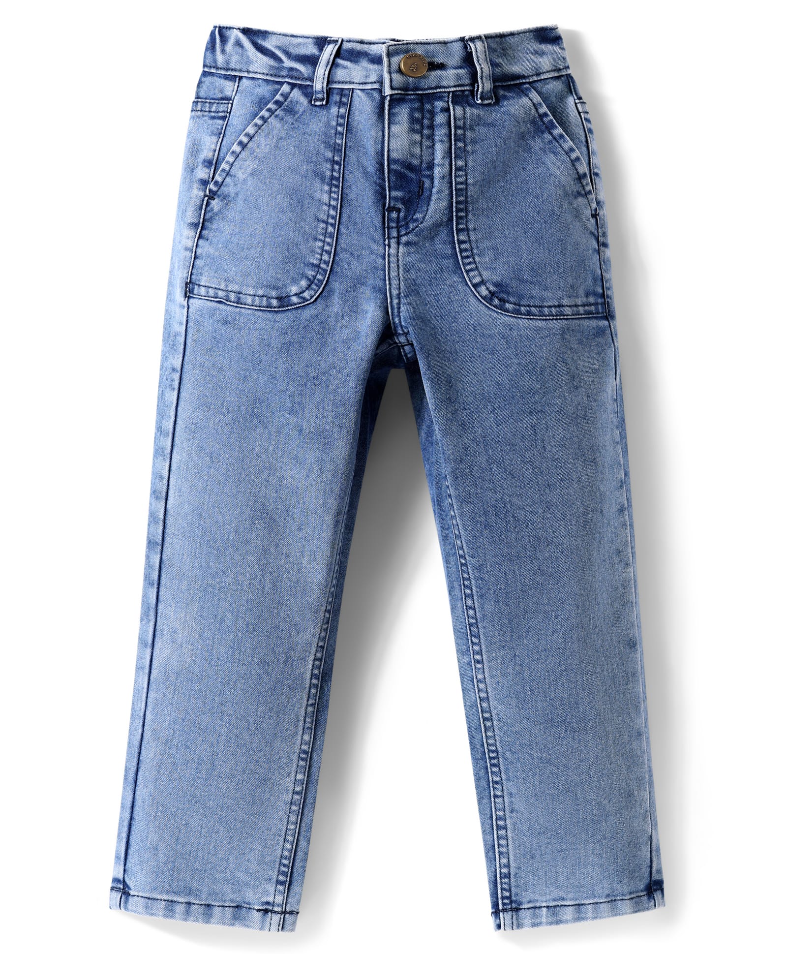 Pine Kids Denim Woven Ankle Length Washed Jeans - Blue-picture-21