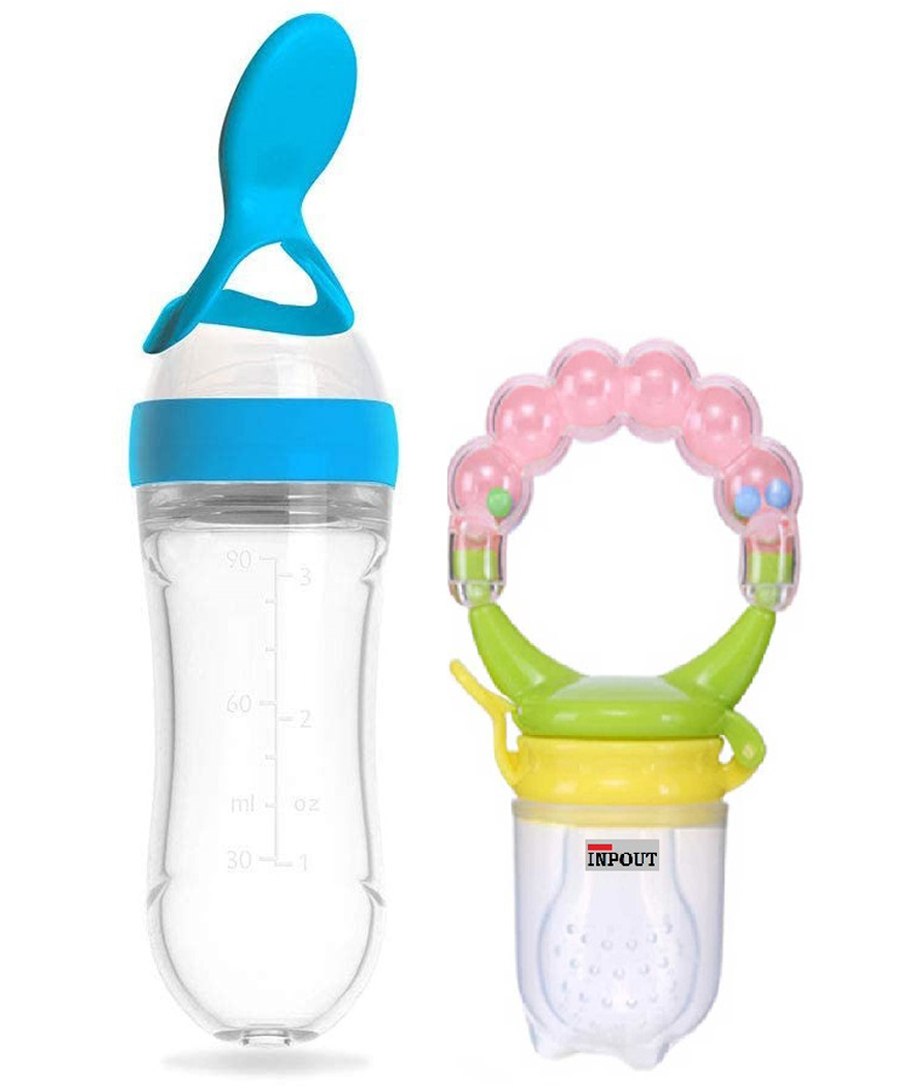 INPOUT Silicone Squeezy Food Feeder Bottle With Spoon and Fruit Feeder-picture-11