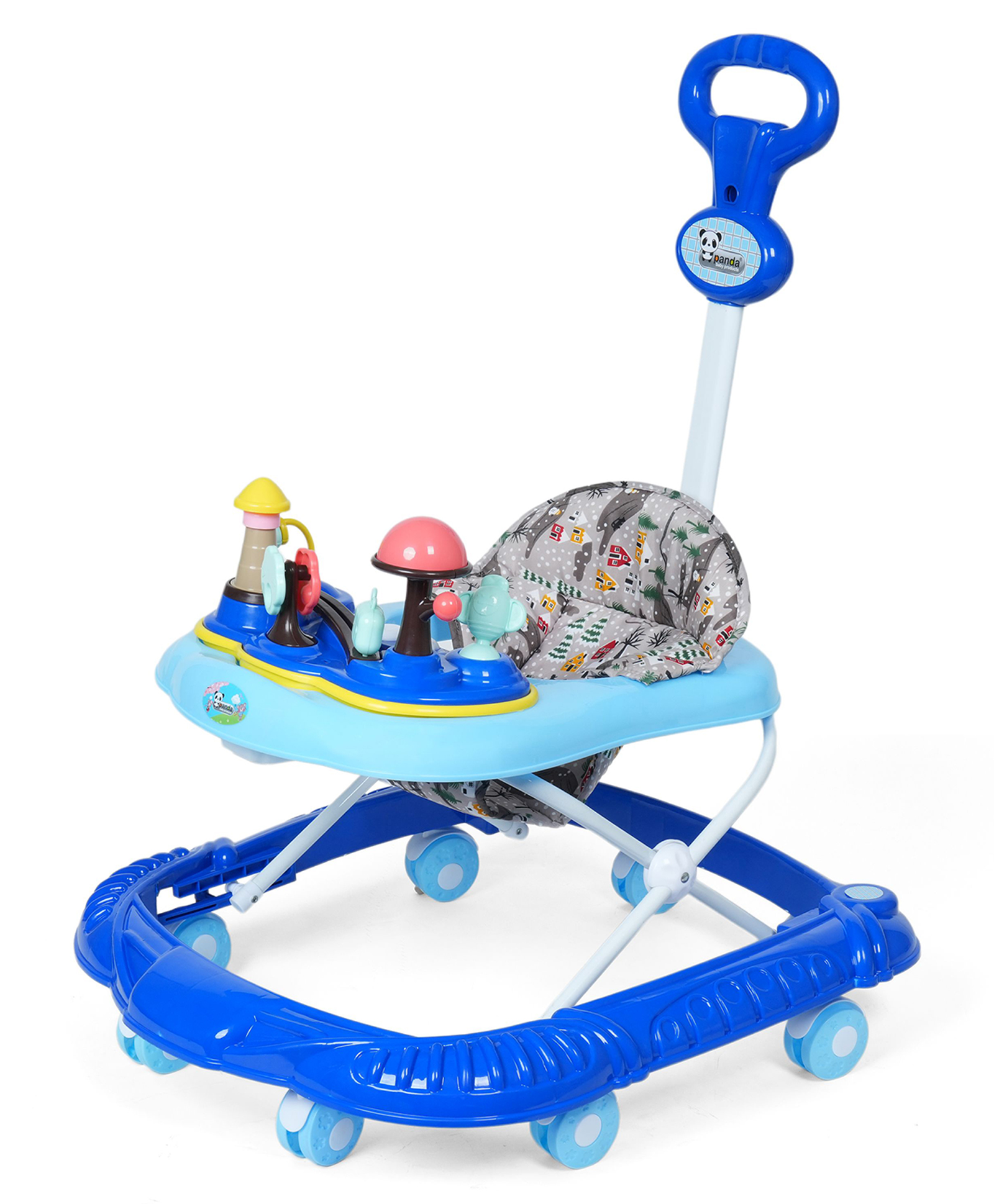 JoyRide Magical Tales Castle Baby Walker with Musical Toy Bar, Rattles, Parental Control, Cushioned Seat, Activity Toys, Height Adjustable, Foldable, 3 Colours DEWY BLUE-image-35