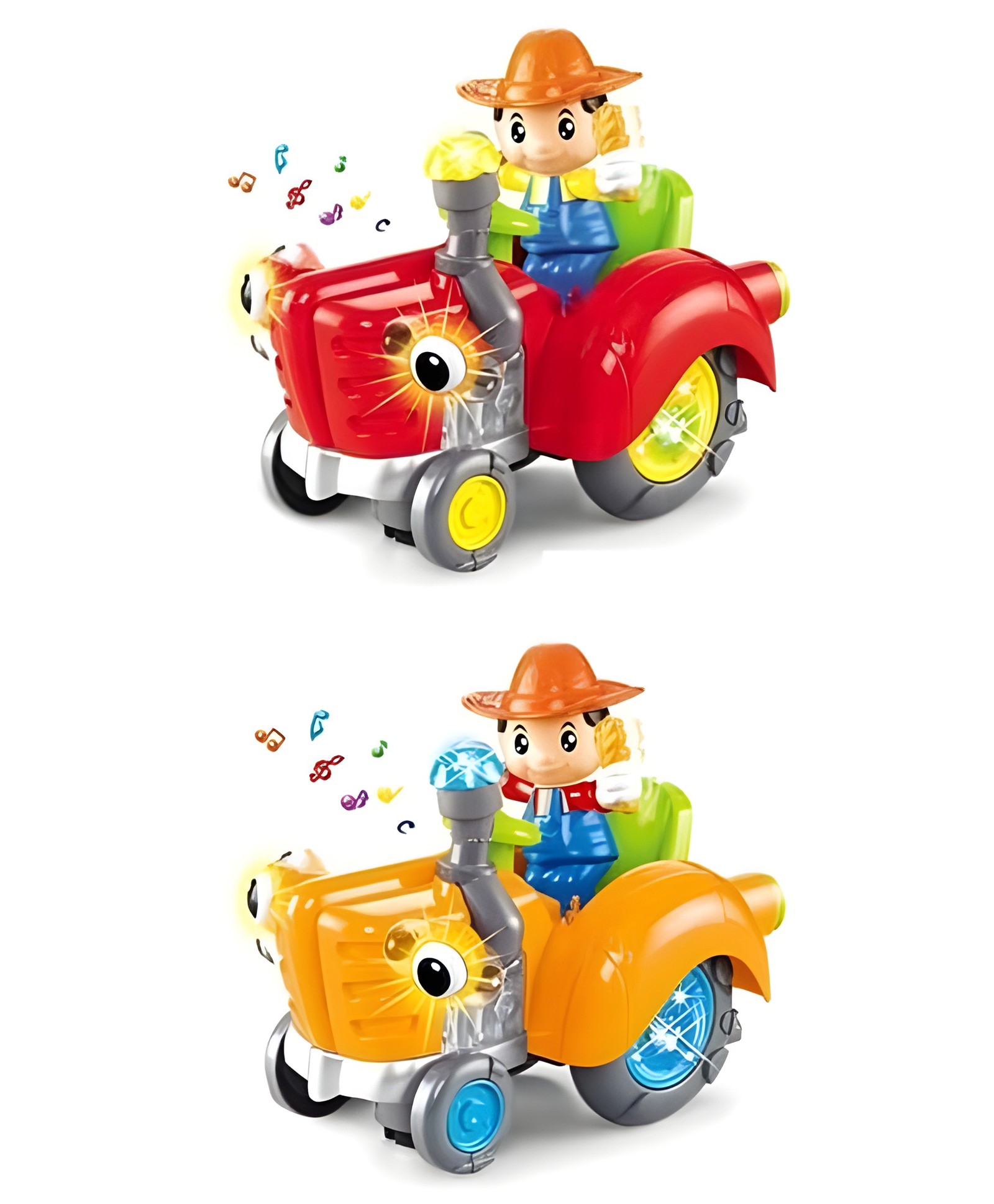 YAMAMA Musical Toys For Kids Swing Tractor Farm Car Toys For Kids Happy Childhood Interactive Toy With Lights And Music Kids ToysColor May Vary-picture-26