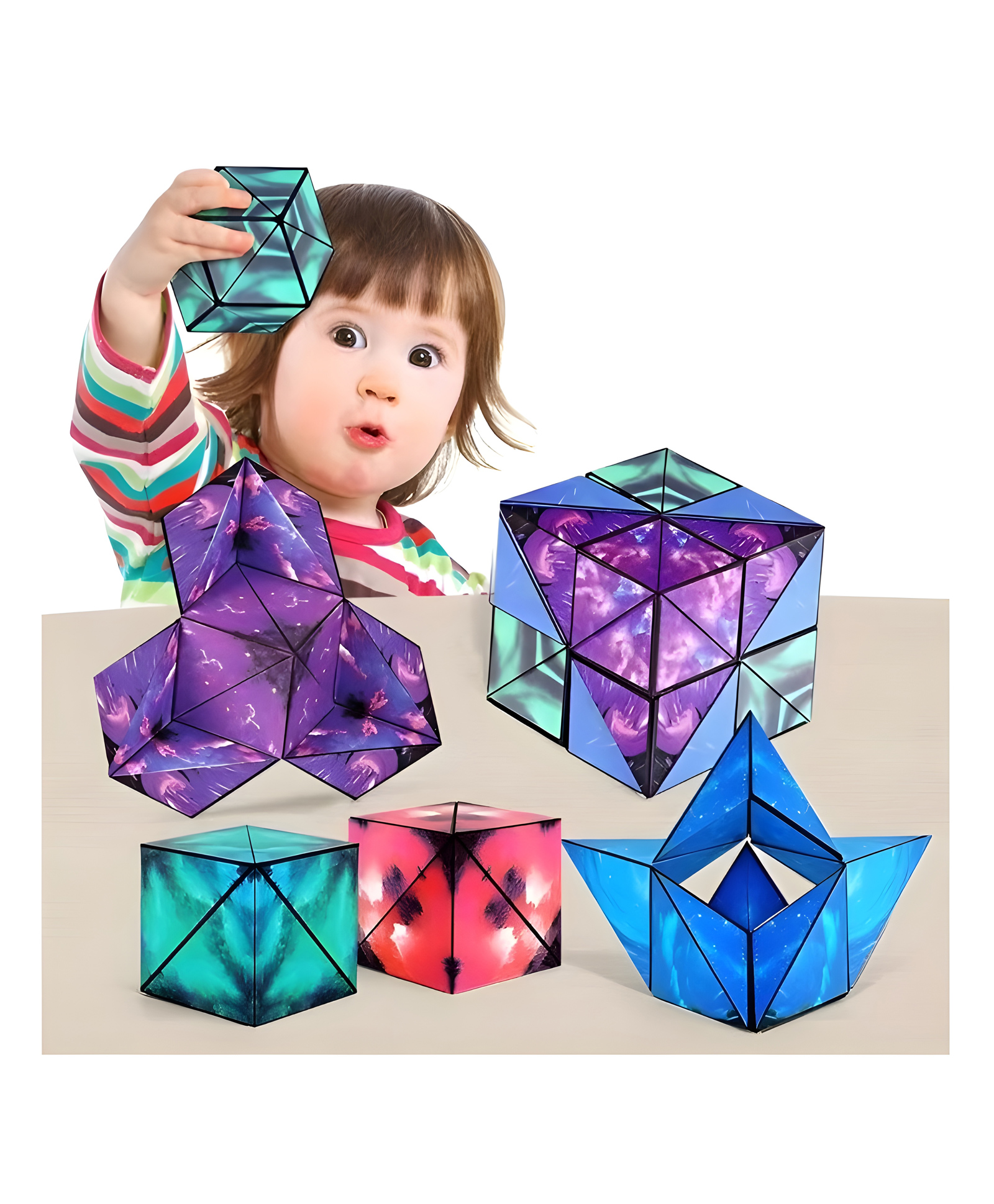 YAMAMA Magnetic Toys Changeable Magic Magnetic Cube Toy For Kids Magnetic Puzzle Kids Toys Magnetic Cube 3D Puzzle Shape Shifting Box Infinity Cubes Learning Development Toys(Pack of 1Design May Vary)-image-47