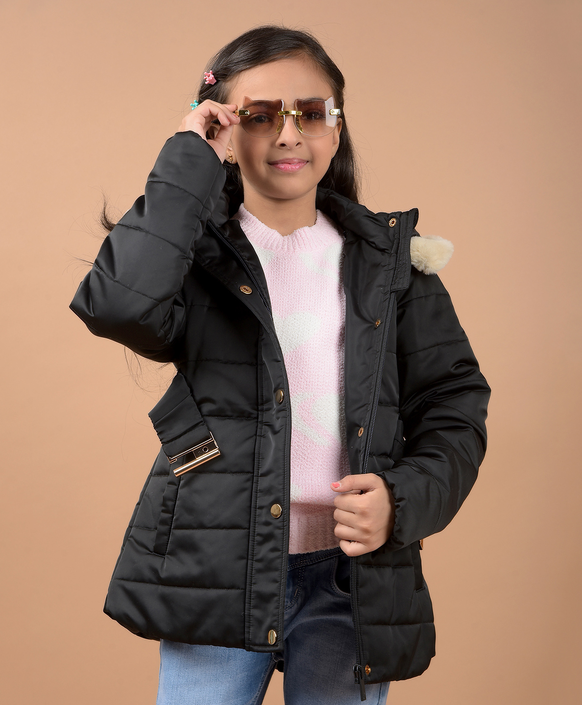 CRIMSOUNE CLUB Full Sleeves Solid Hooded Jacket - Black-picture-20