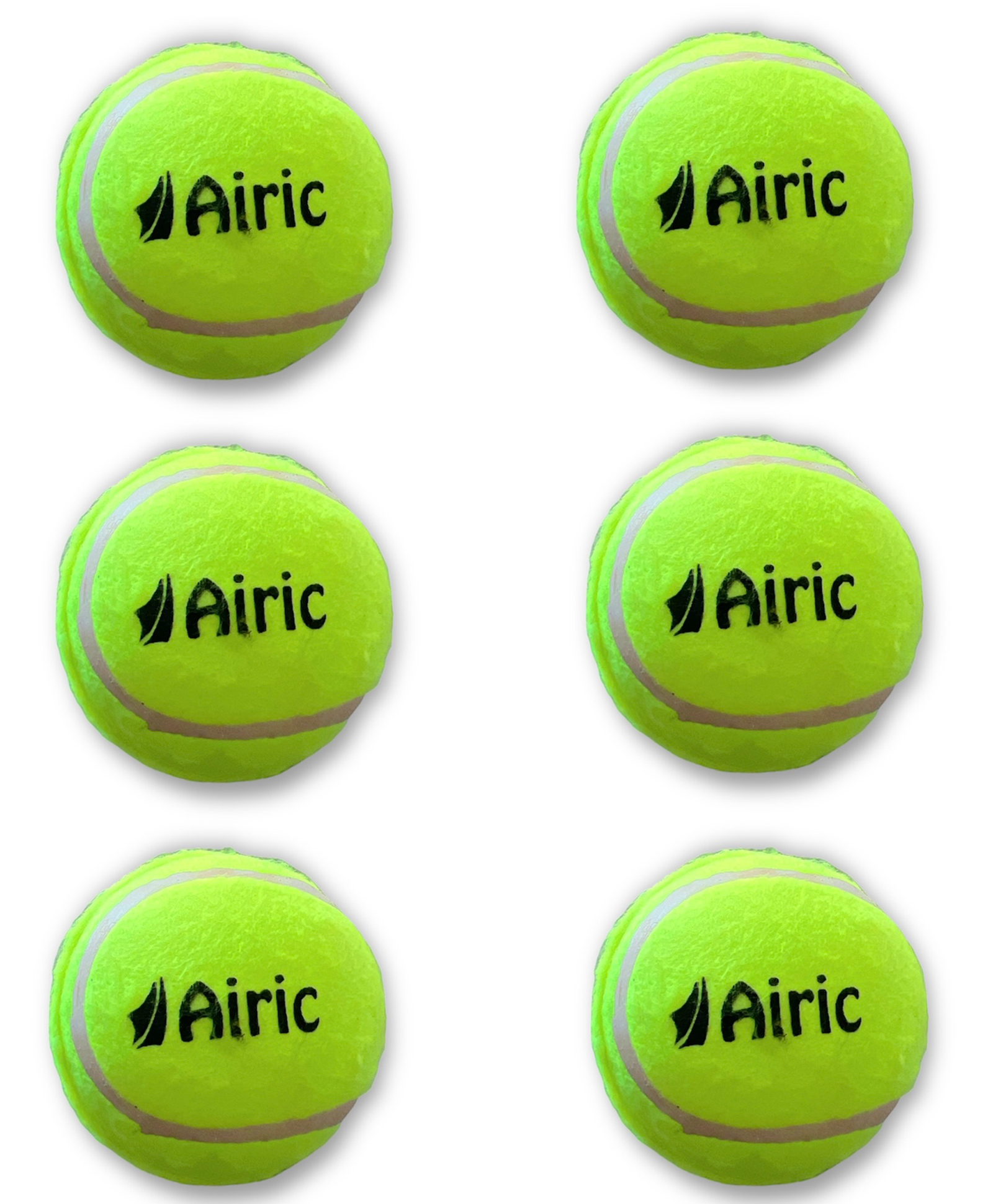 Airic Light Weight Cricket Tennis Ball(Pack of 6, Green)-image-2