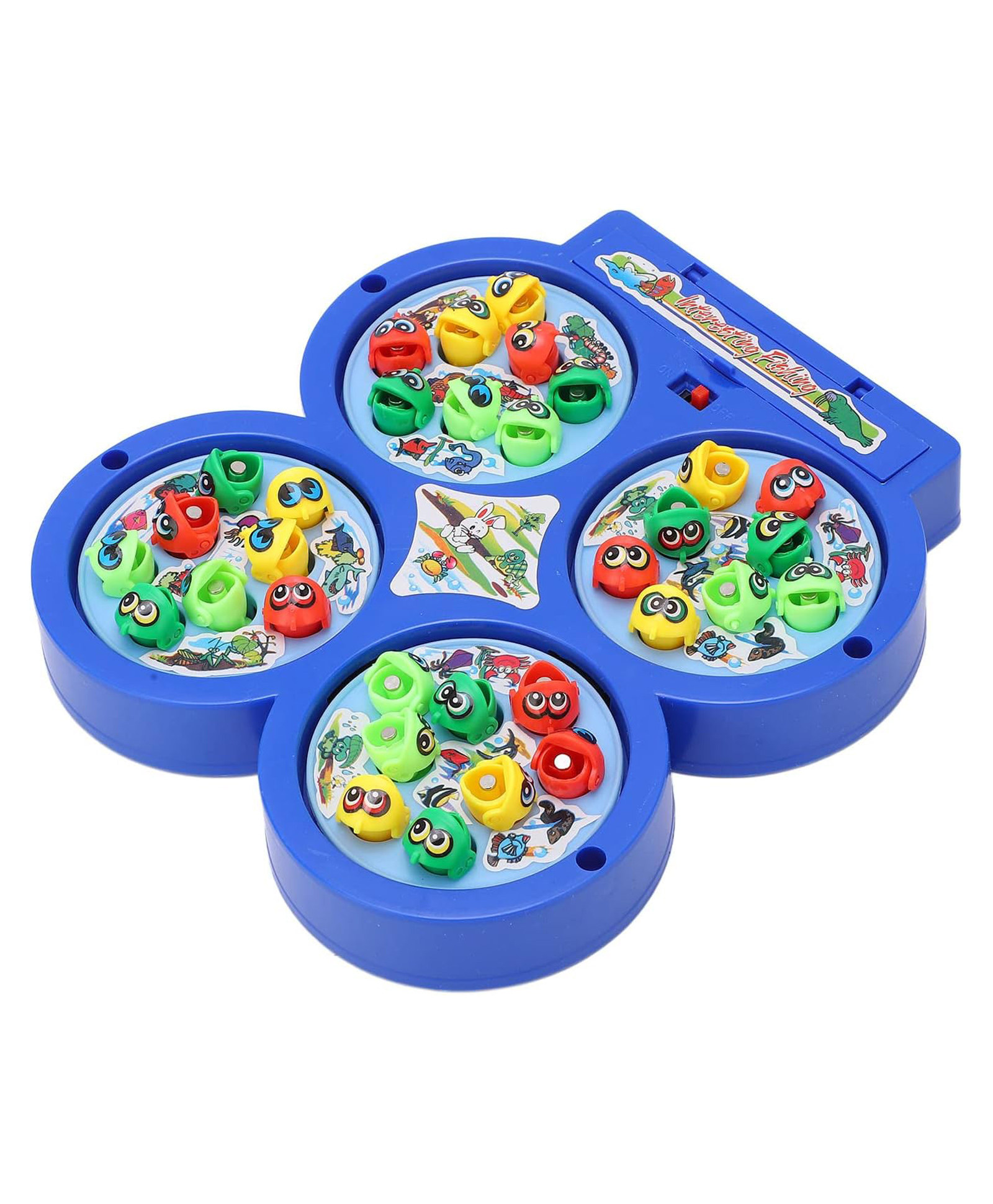 Crackles Musical Board Fish Game with Rotating Pond Pretend Play Fishing Game for Kids with Multiple Fishes and 4 Fishing Rods and 4 Swimming Ponds - Multi Color |Skill Development Toy- Color may Vary-picture-27