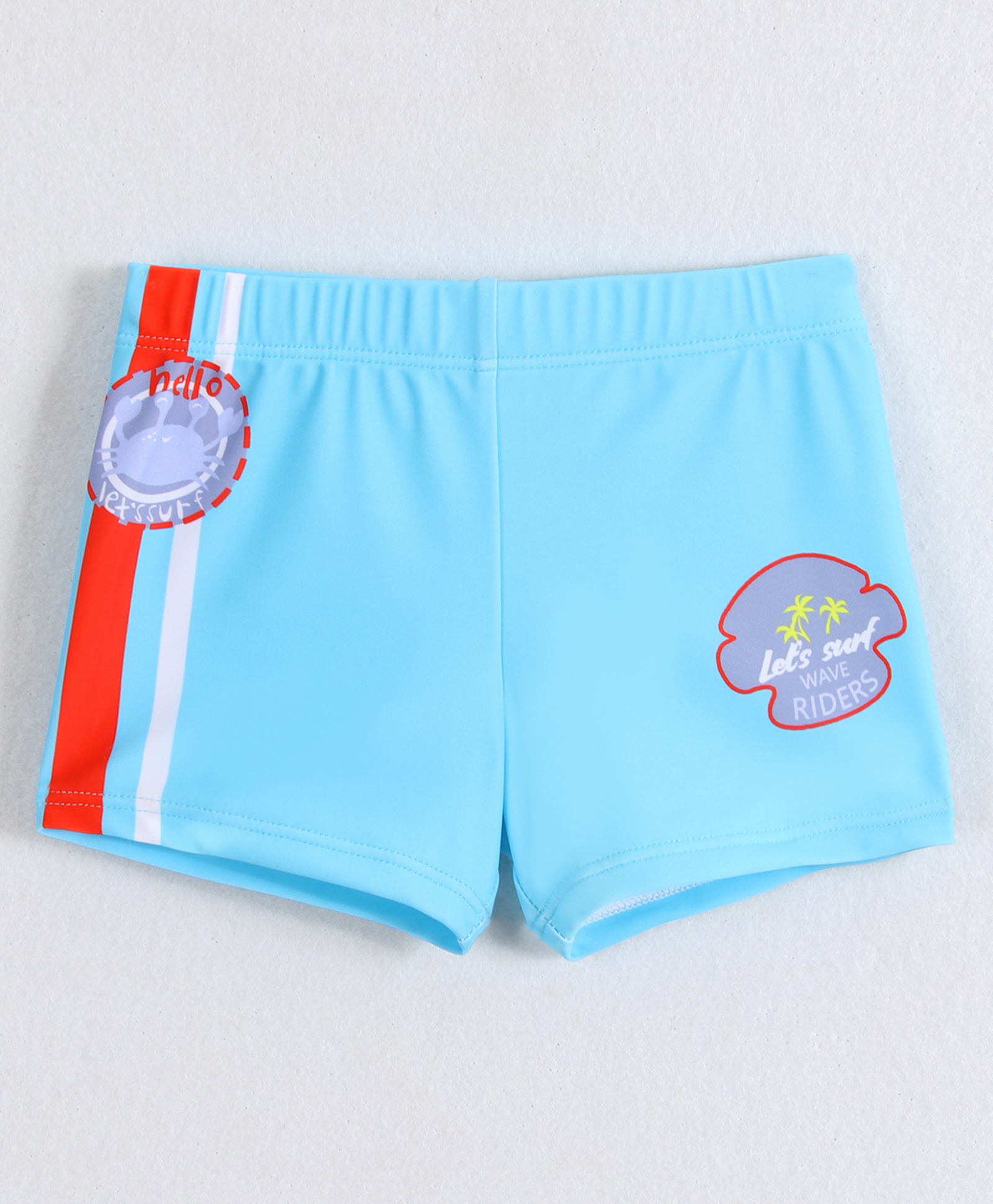 Mark & Mia Swimming Trunk with Beach Theme Print - Light Blue-image-17