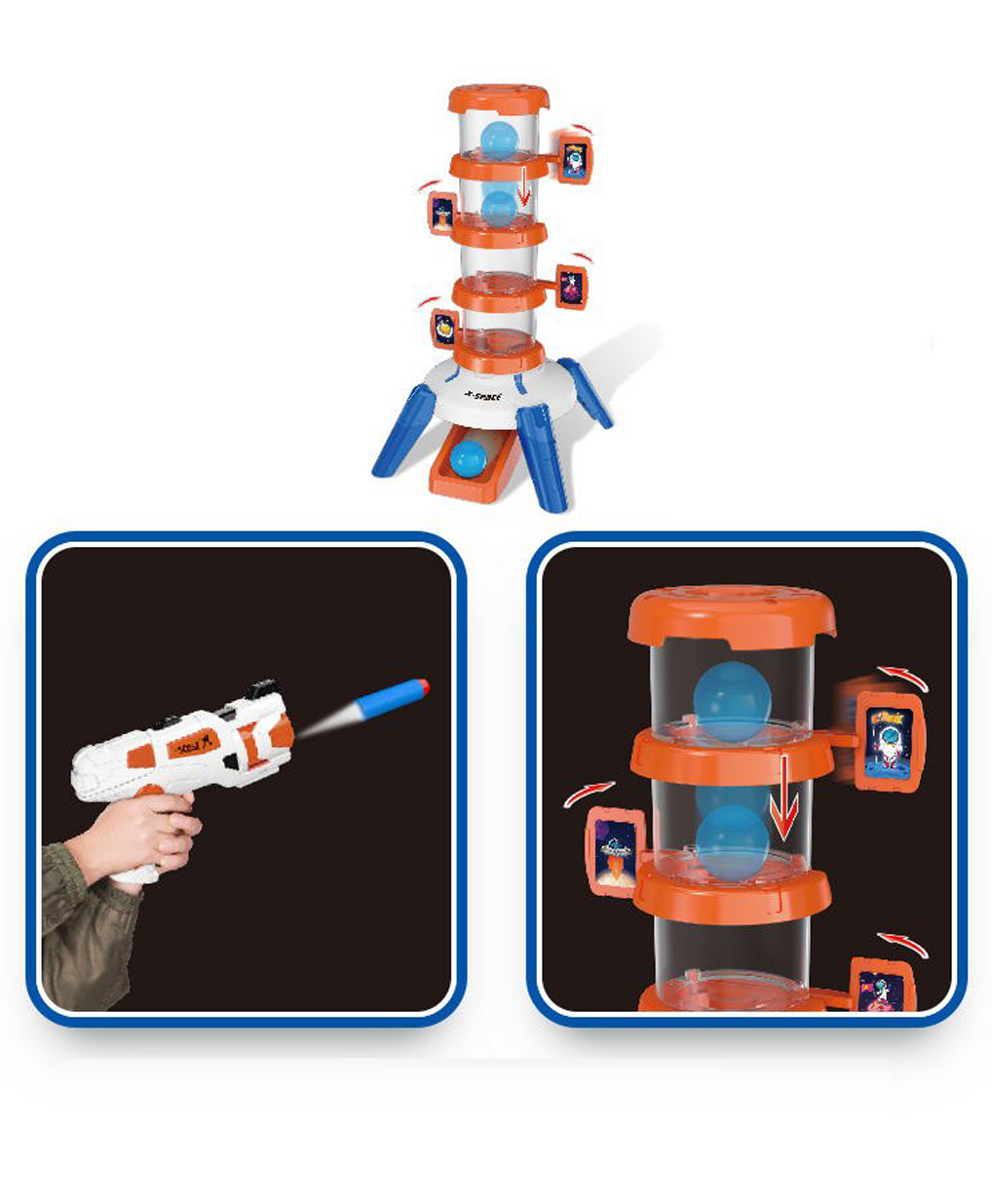 Azhari Space Shooting Discover X- Target Shooting Game Gun toy for Kids Color May Vary-picture-13