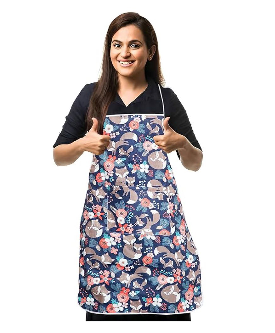 AAZEEM Apron with Front Pocket for Women Men |Adjustable Neck Strap Long Ties Chef Aprons for| Kitchen Cooking |Chef Apron | Pack of 1|-image-1