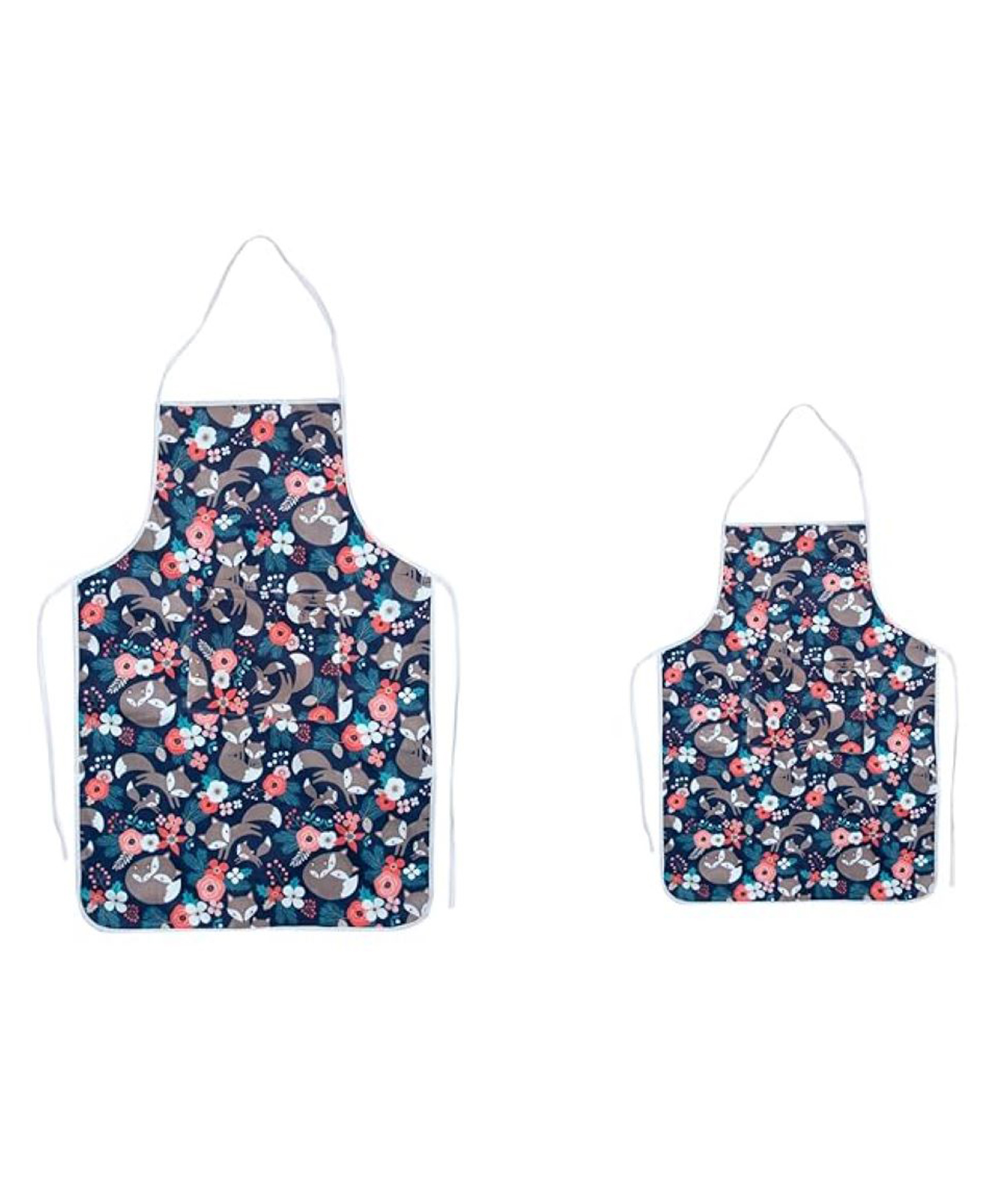 AAZEEM Poly Cotton Matching Aprons with Pockets for Kids and Adults|For Home & Outdoors CookingMen & Women |Pack of 2| Navy Blue-image-35