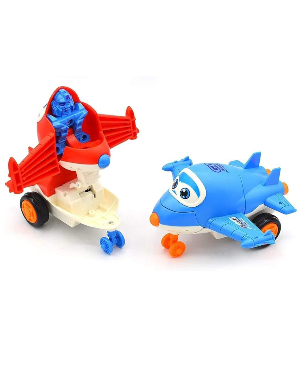 Akn Toys Mini Transforming Robot Airoplane Friction Powered Toys for Kids - Multicolor(color and Design May Vary )-picture-35