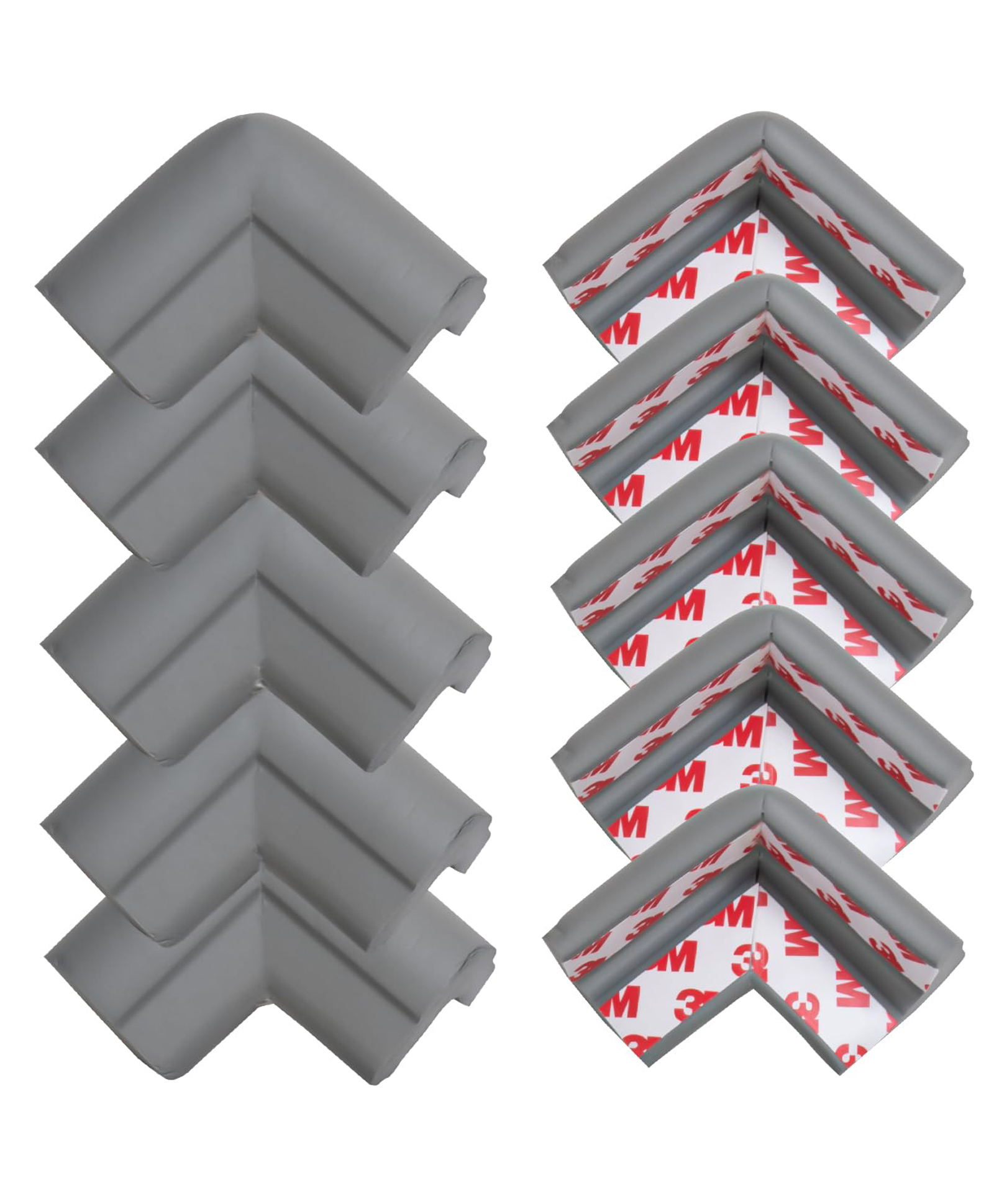 Baybee 10 Pcs Baby Safety Corner Guards with Extra Cushion Corner Protector for Sharp Edges Child Safety Protector for Furniture, Table & Cot Baby Proofing Edge Guards for Kids (Grey)-picture-11