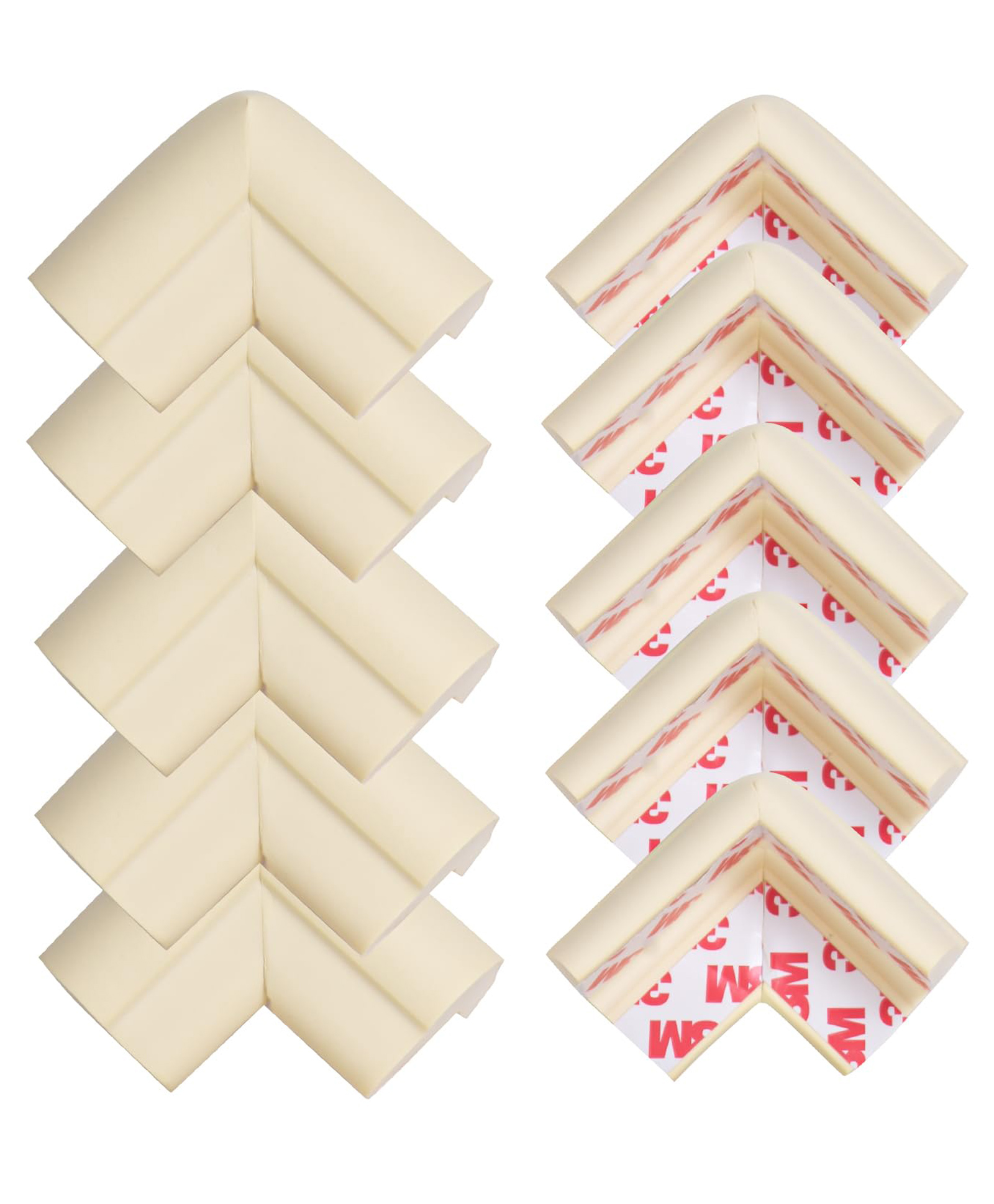 Baybee 10 Pcs Baby Safety Corner Guards Extra Cushion Corner Protector for Sharp Edges Child Safety Protector for Furniture, Table & Cot Baby Proofing Edge Guards for Kids (Cream)-picture-18