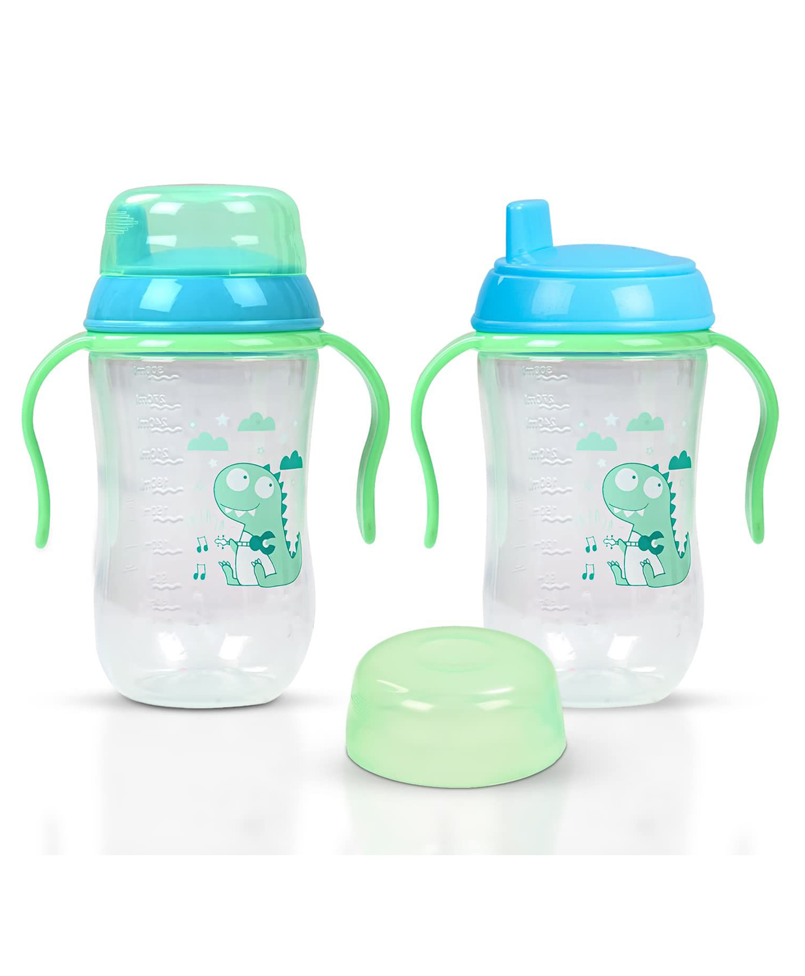 BAYBEE 300ml Sipper Bottle for kids, BPA Free Anti-Spill Sippy Bottle | Training Sippy Cup, Baby Bottle Sipper | Sipper Bottle for Kids Infants (Green)-picture-17