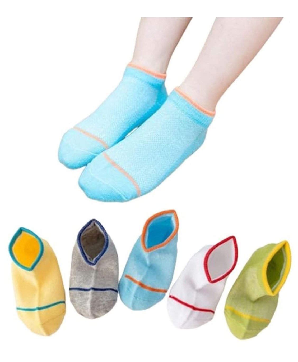MOMISY Pack Of 5 Striped Tube Socks - Multi Color-picture-32