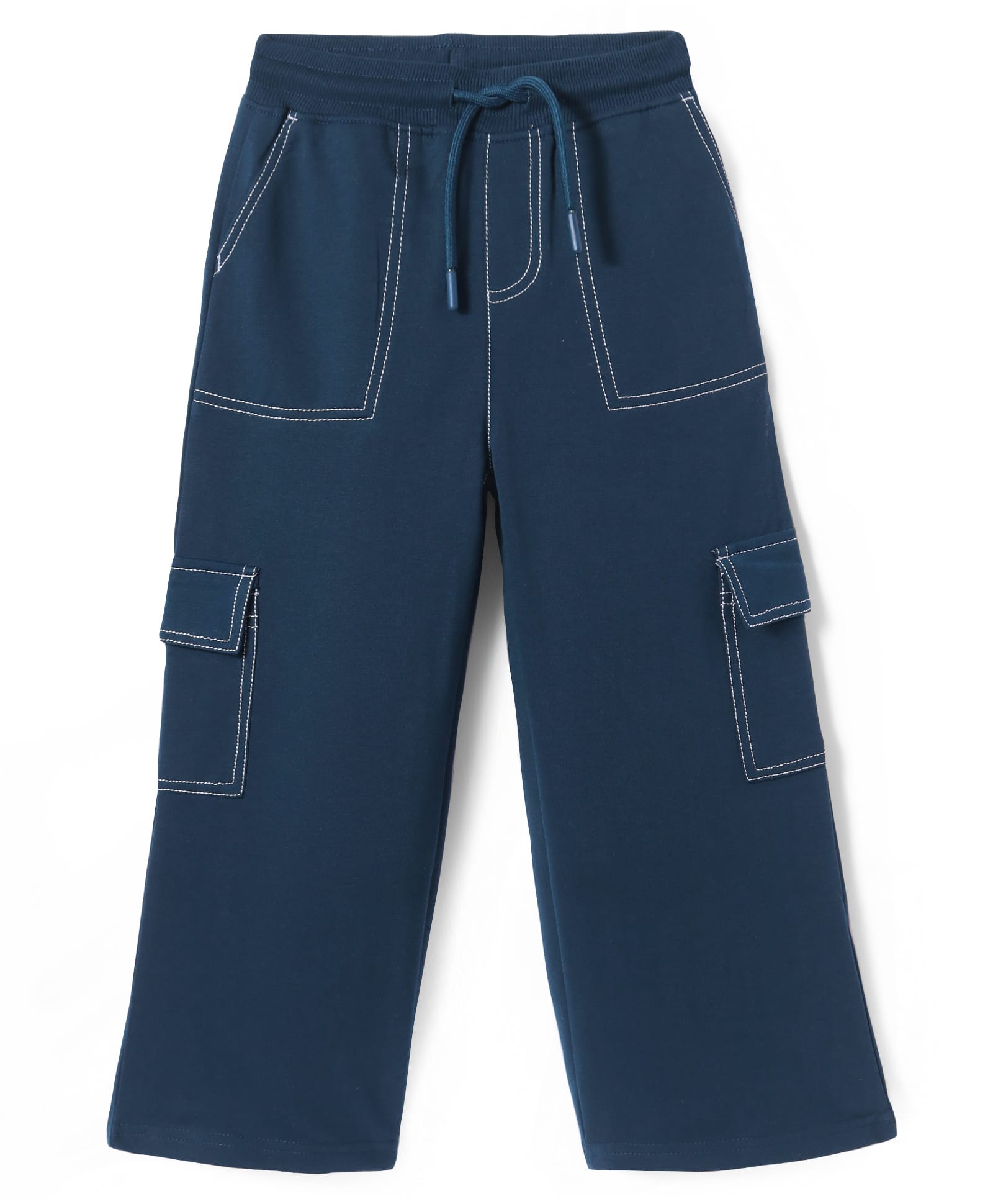 Pine Kids Knit Full Length Lounge Pant with Cargo Pockets - Navy Blue-picture-17