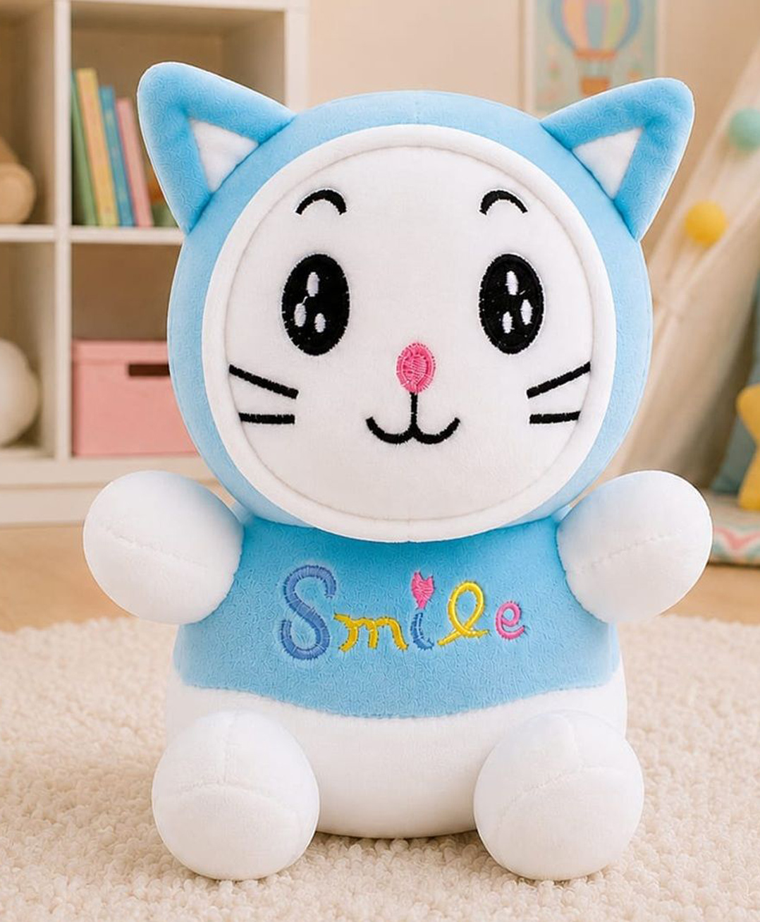 Besties Stuff Spandex Smile Kitty Multi White - Height 20 cm-image-2