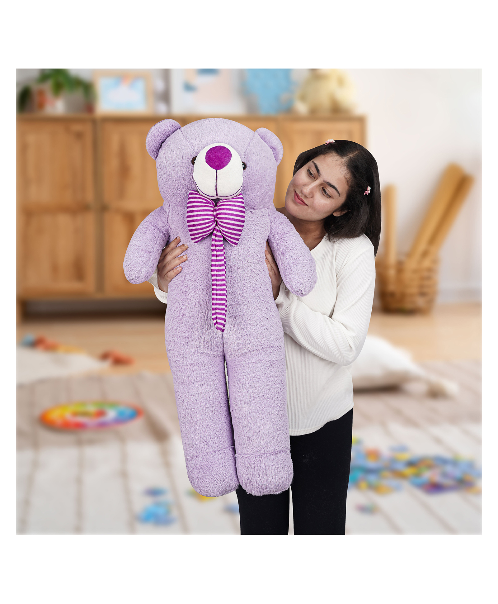 Besties Teddy Bear Soft Toy Purple - Height 90 cm-image-38