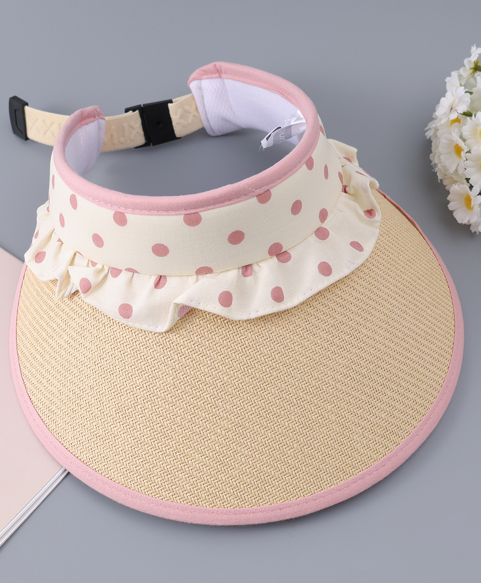Babyhug Free Size Visor Cap With Polka Dot Print - Purple-picture-32