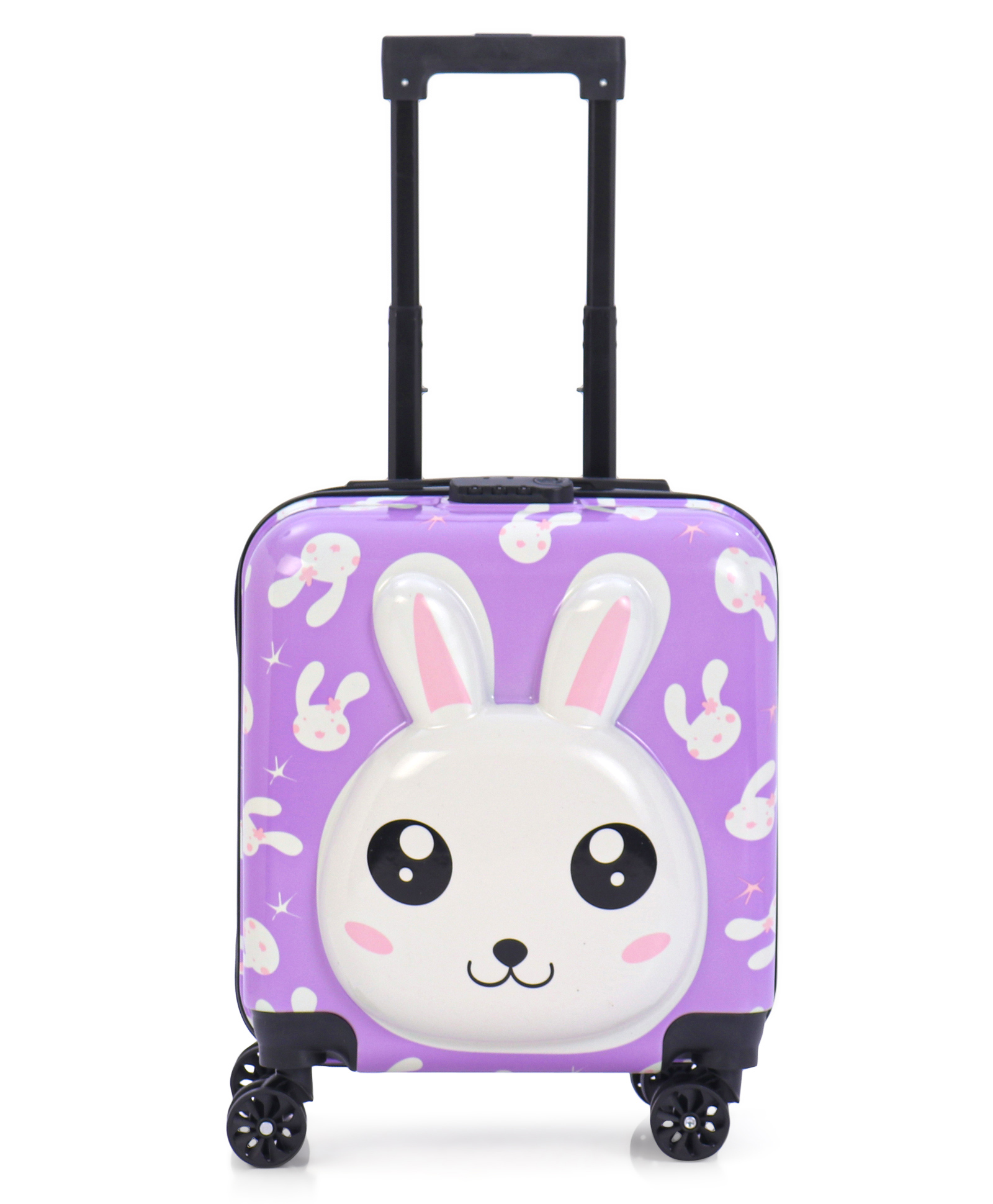 Kids Luggage Bag with 3D Bunny Applique Purple - 13 Inches