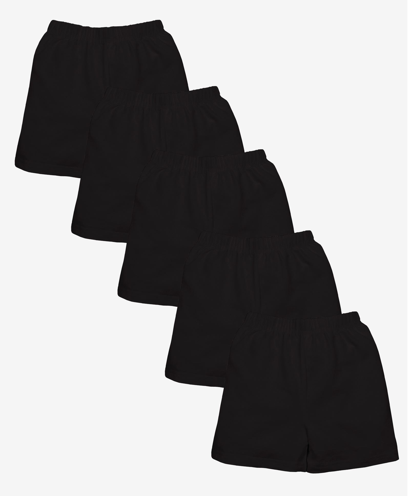 Kiddopanti Pack Of 5 Solid Cycling Shorts - Black-picture-25