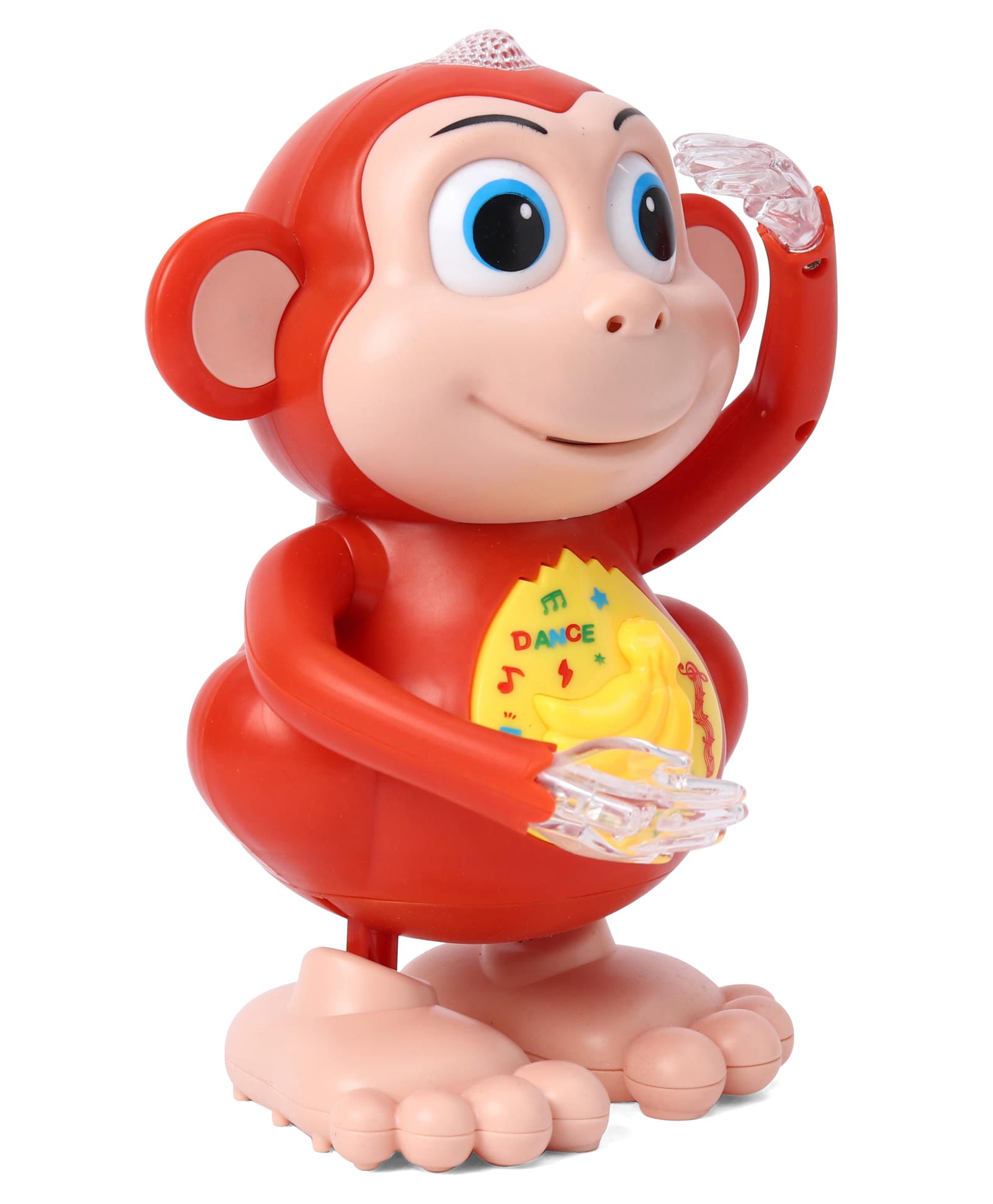 House of kids Monkey Toy with Light & Musical features Hand Flapping- Red-picture-16
