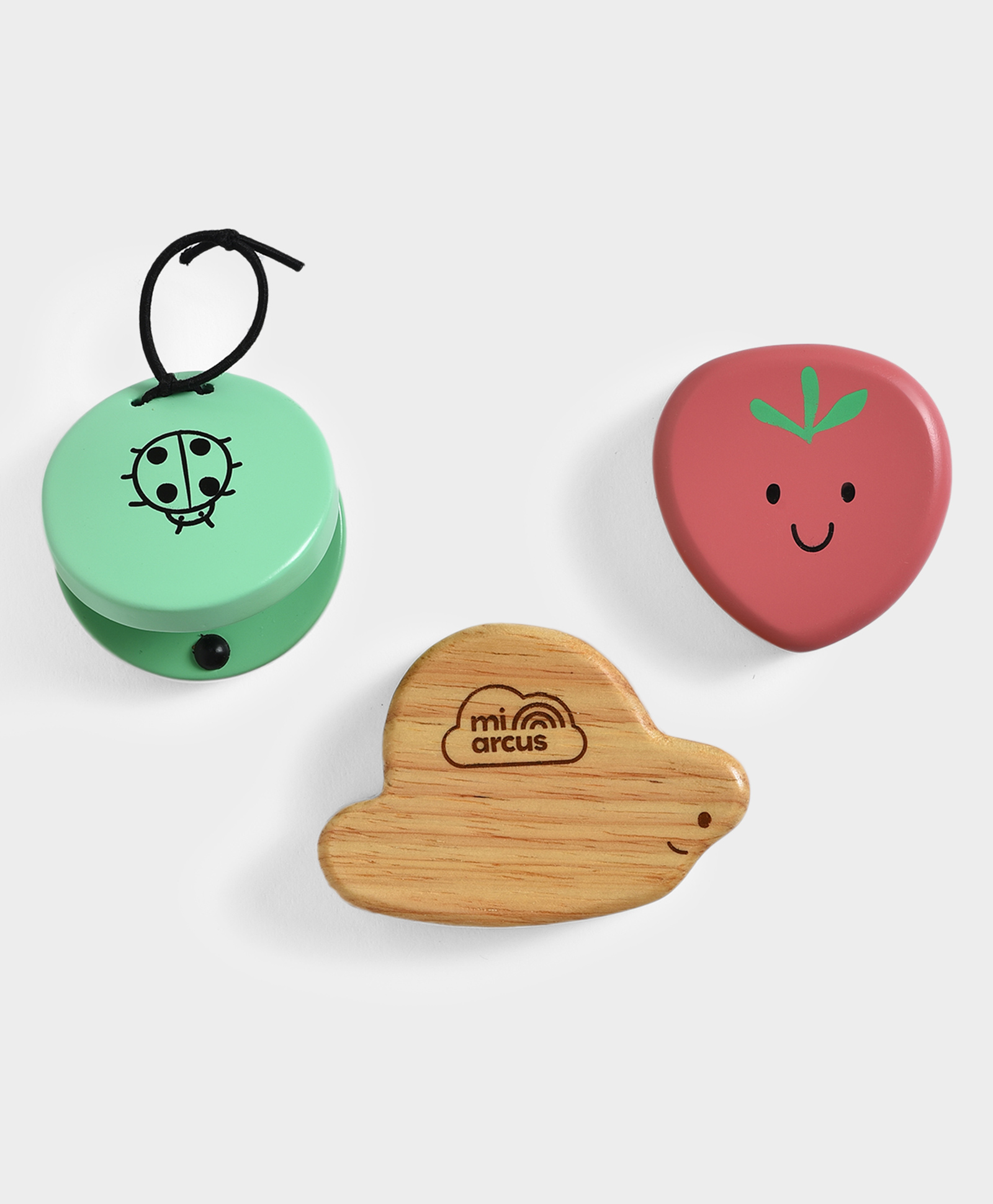Mi Arcus Wooden Shaker & Castanet Toy Set Pack of 3 Multicolor-image-8