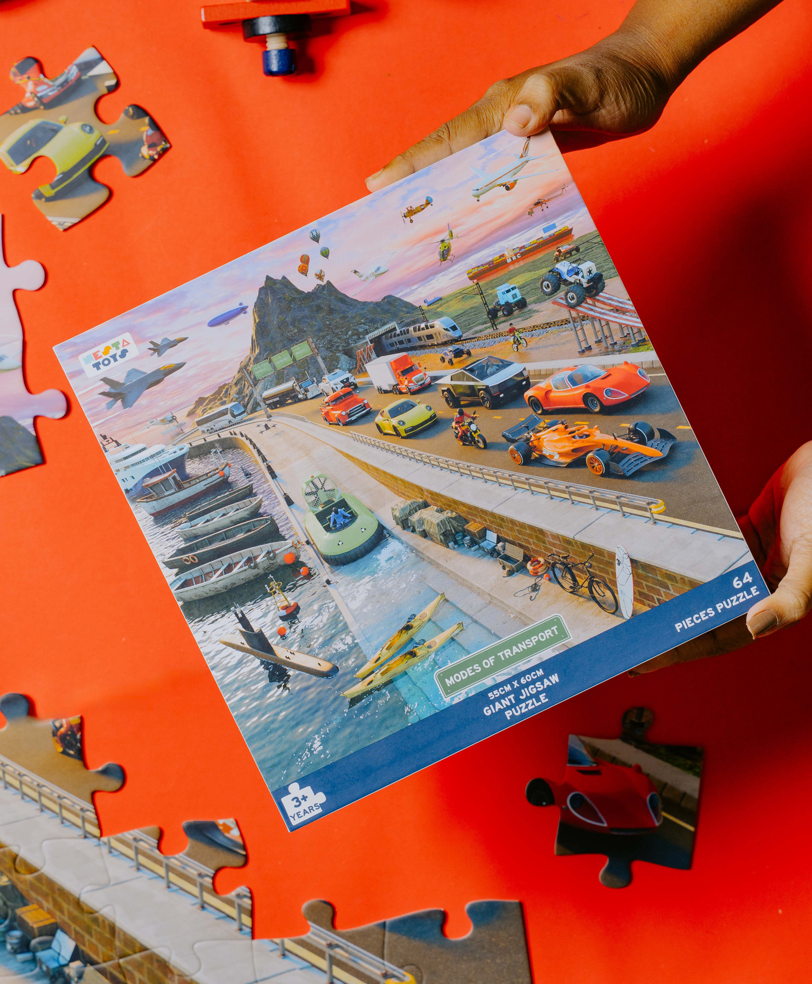 NESTA TOYS Modes of Transport Puzzle for Kids (64 Pcs)-image-4